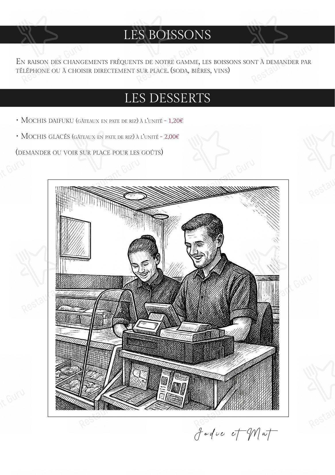 Menu pour Sushi San Labenne restaurant