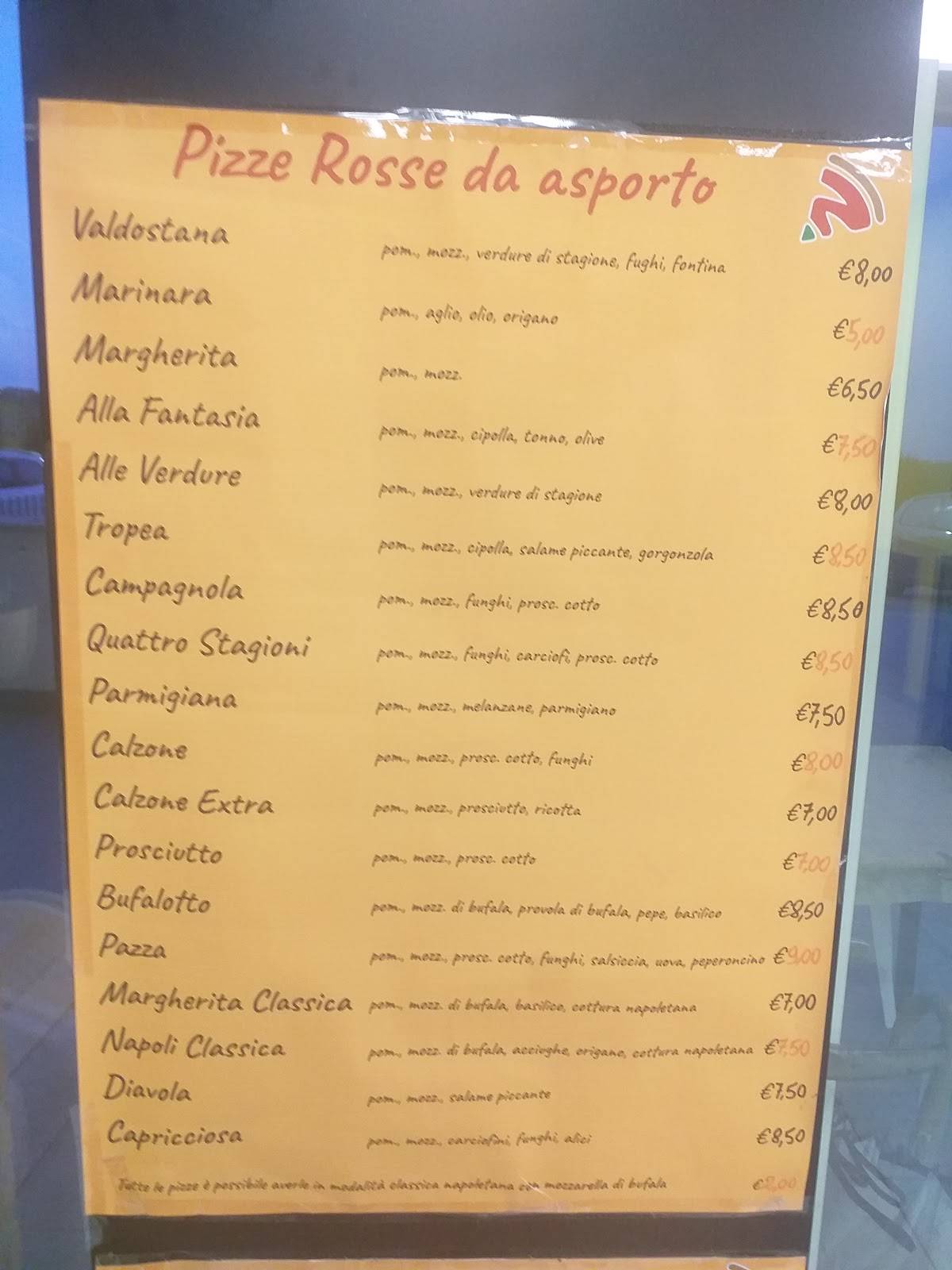 Menu di na'pizza 
