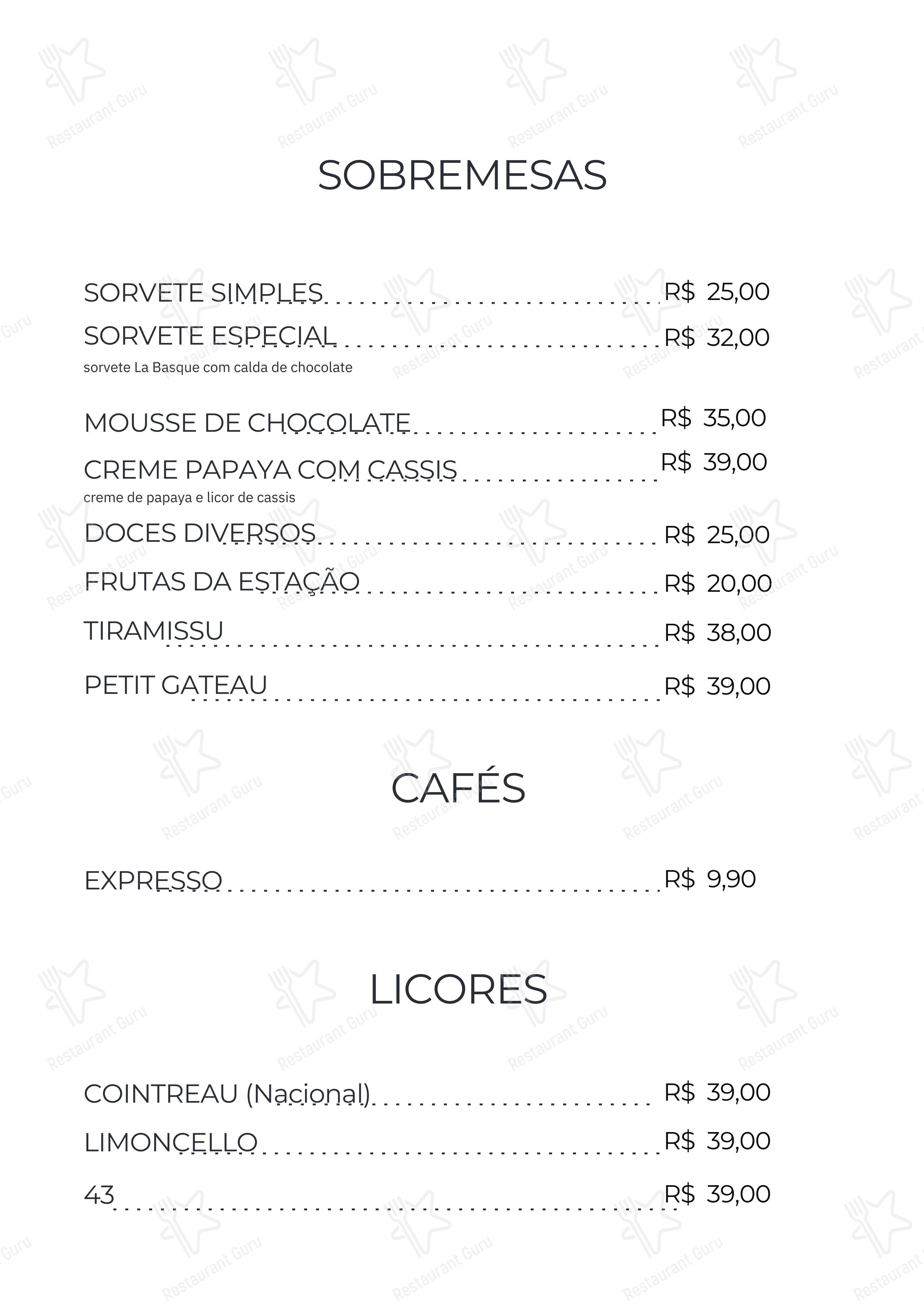 Artesanalli Massas & Molhos - Menu bar