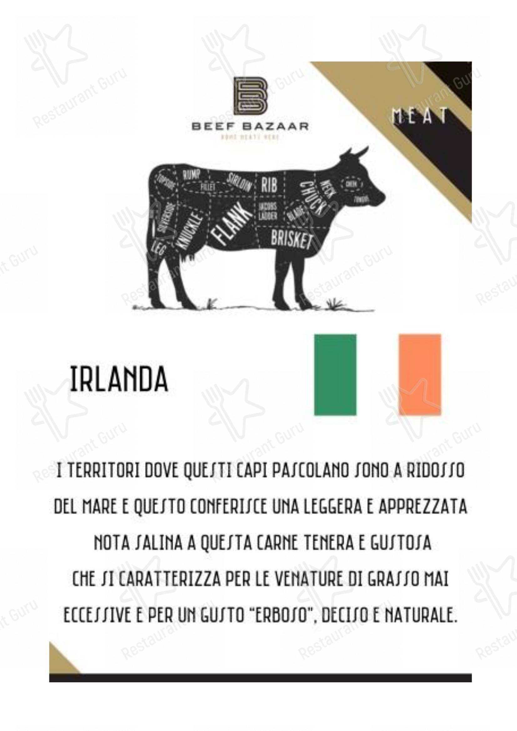 Menu di Beef Bazaar - Коктейльная карта