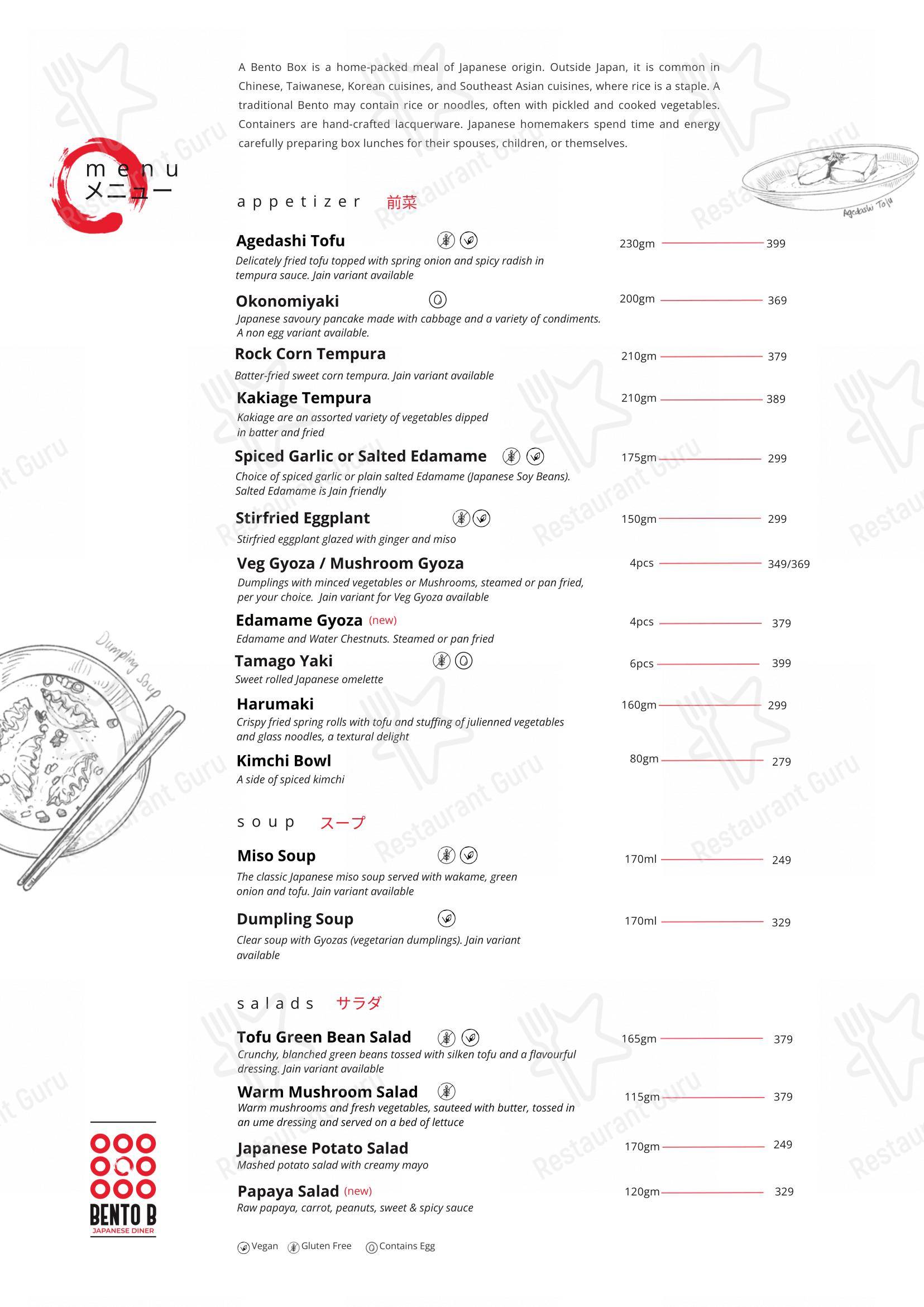 Bento B in Vadodara - Menu