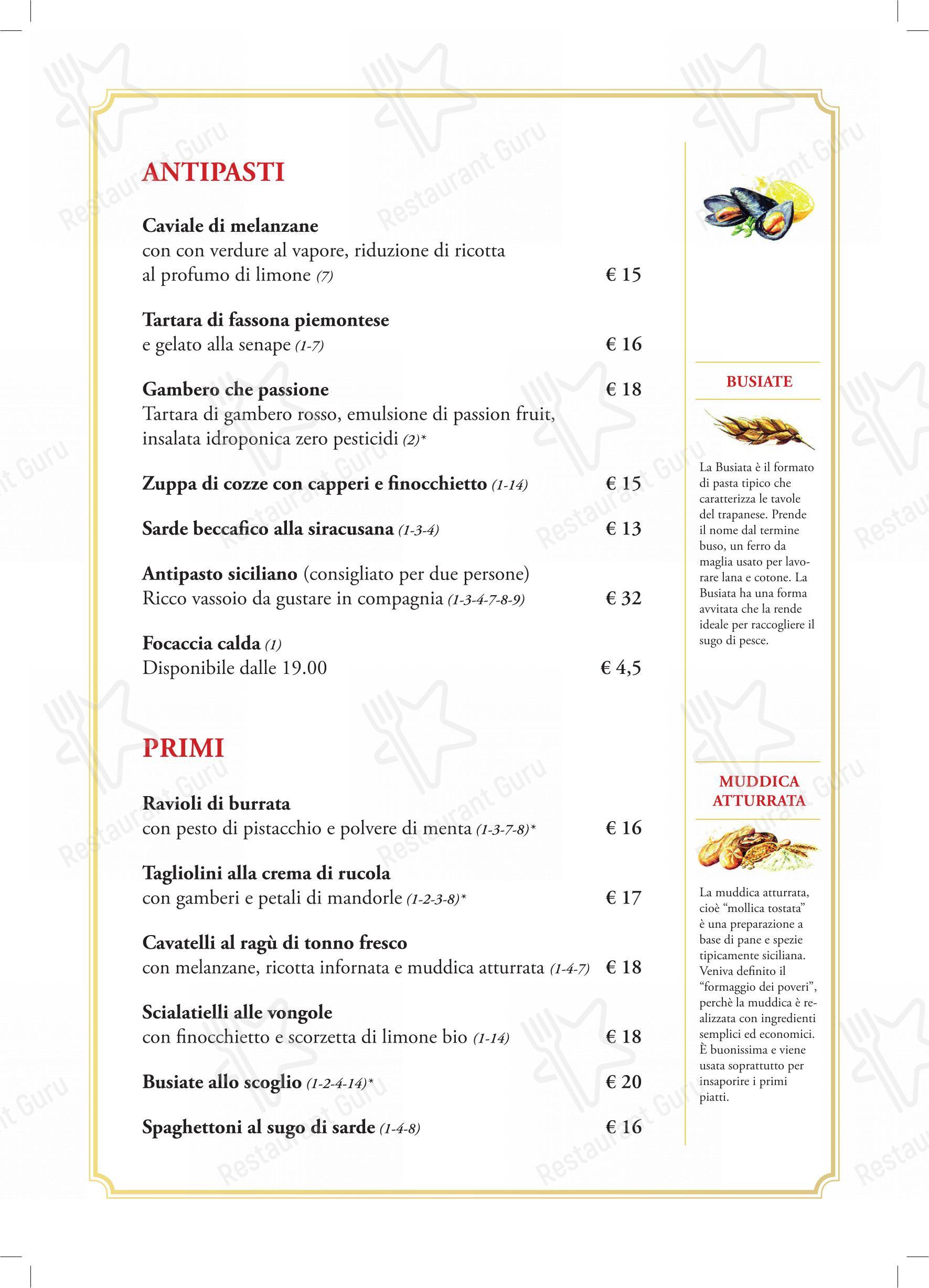 Ristorante Borgo Nuovo in Roma - Menu