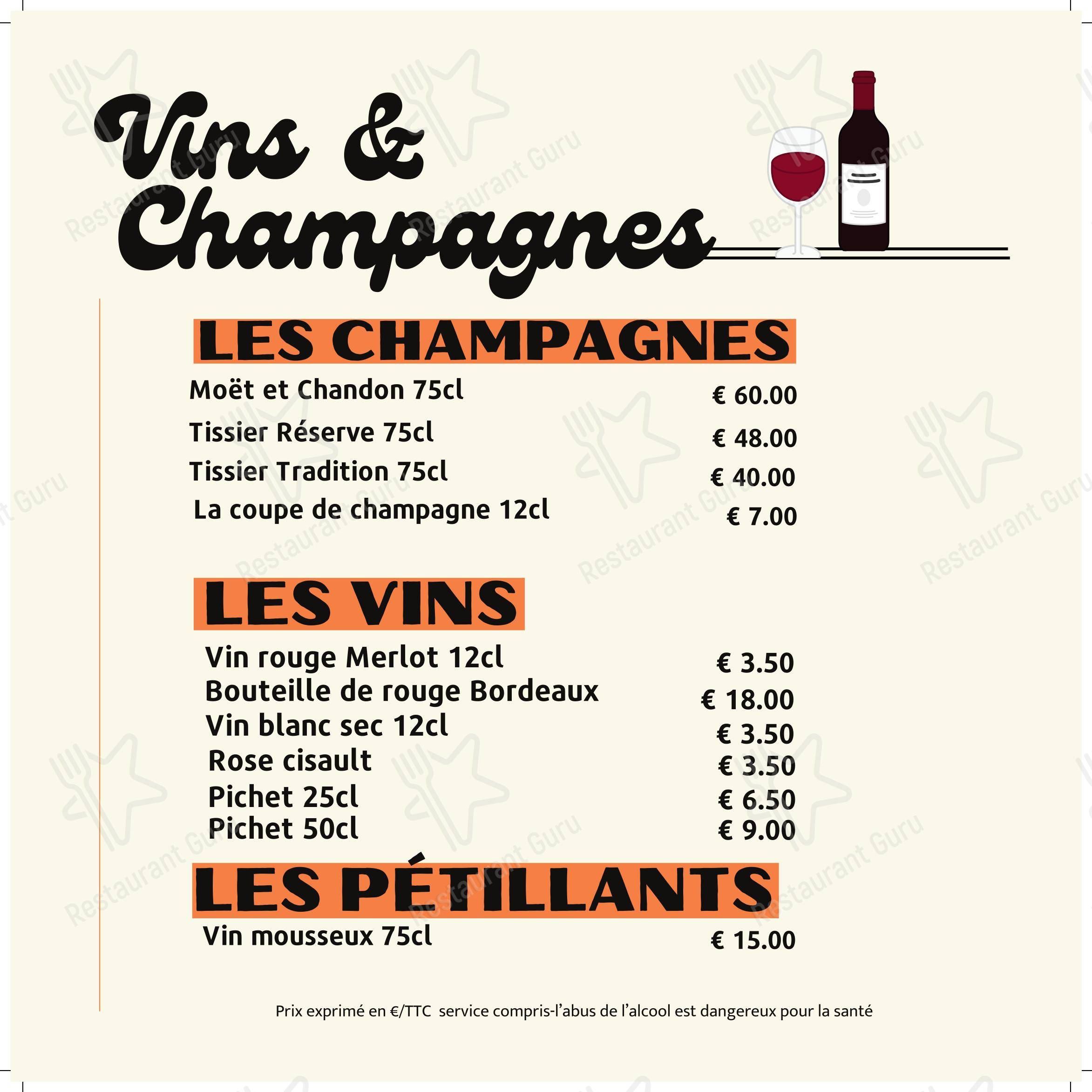Bowling de Rouen dans Rouen - Menu
