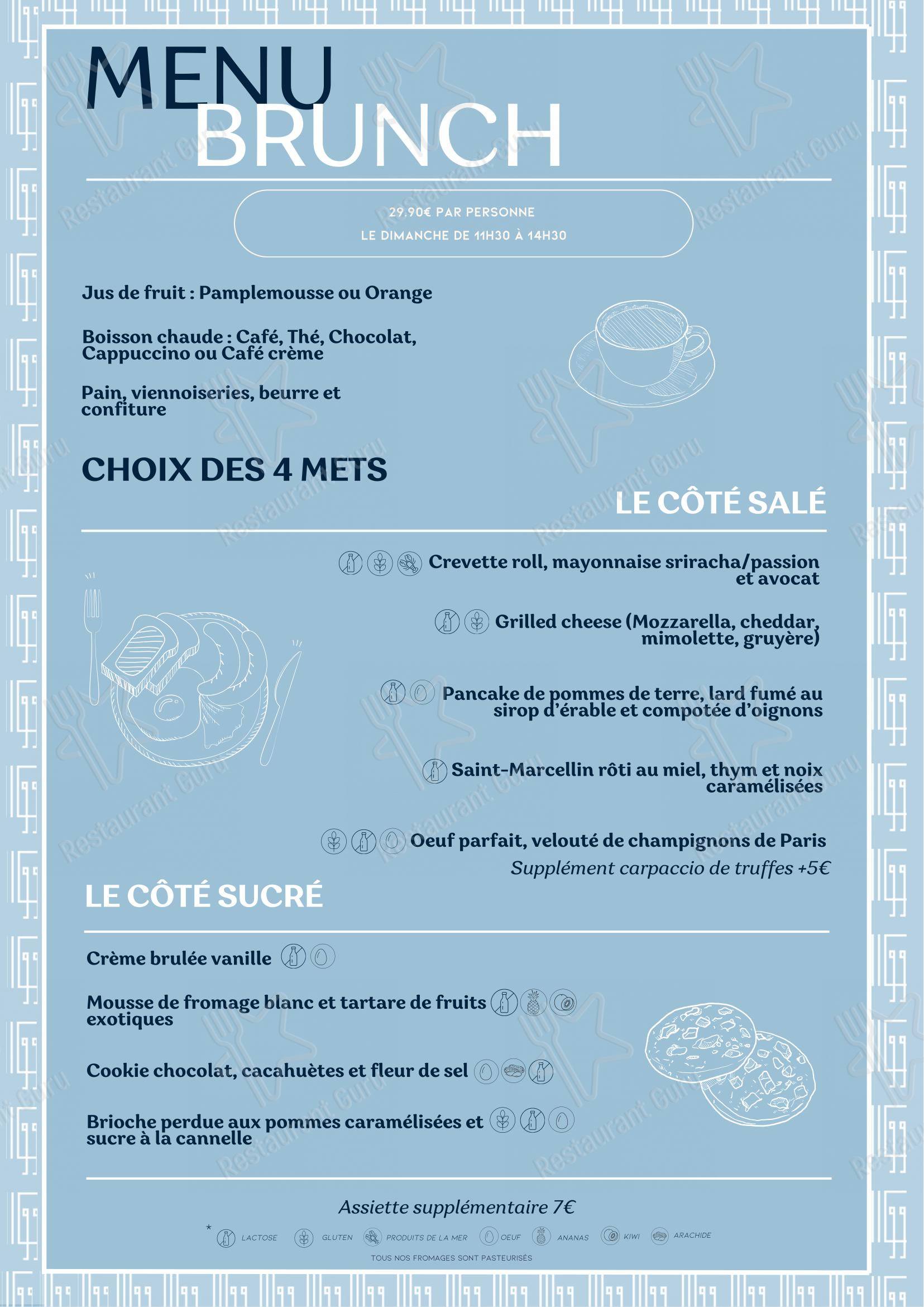 Sipario dans Rennes - 菜单