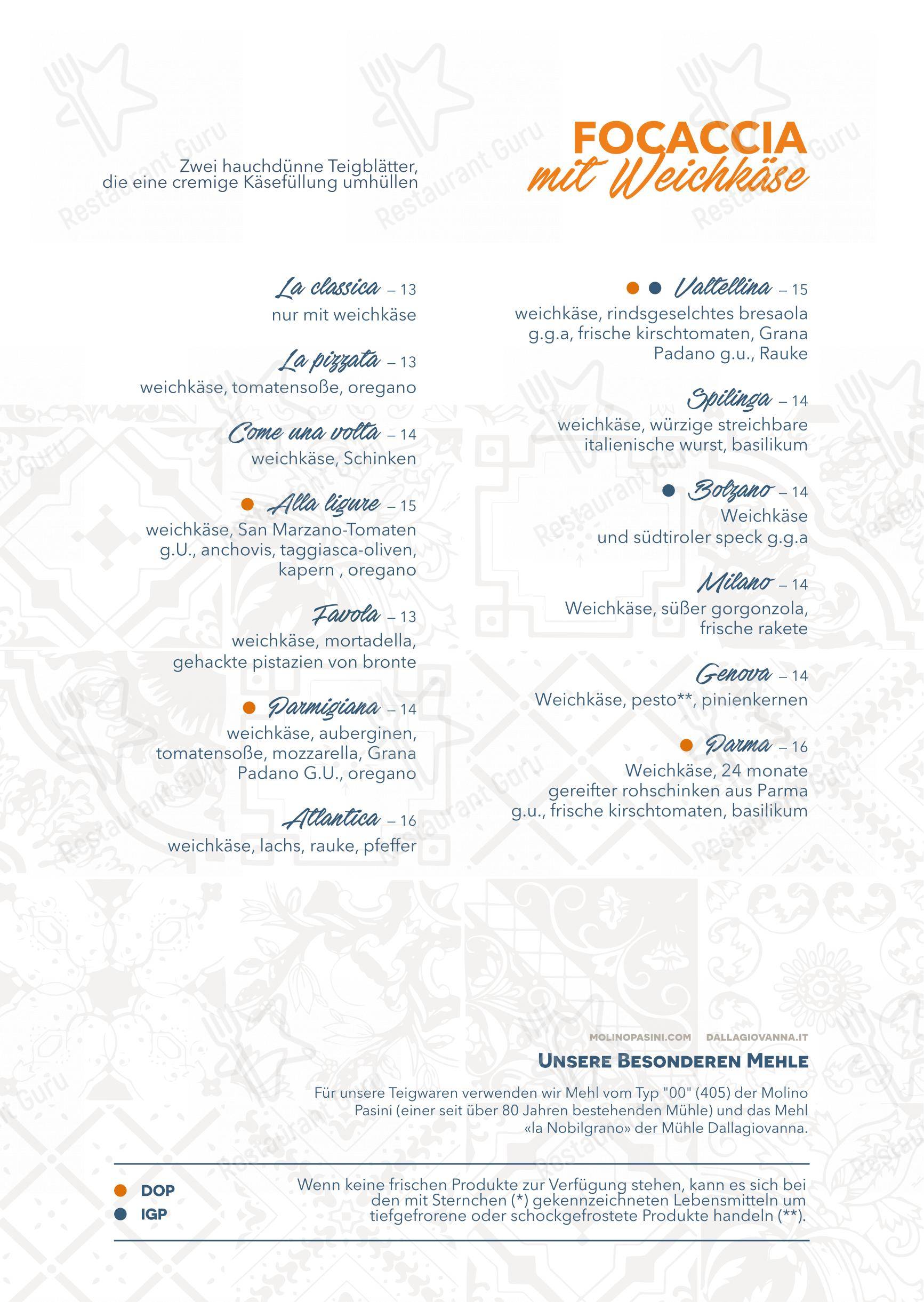 Menu di Clapsy Torino - Основное меню