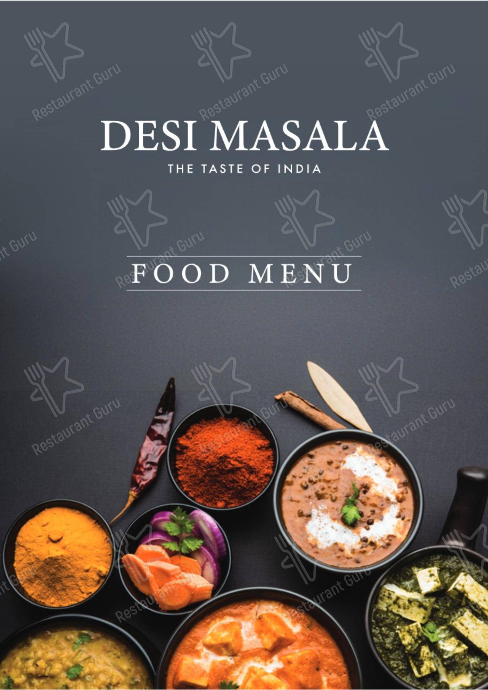 DESI MASALA in Bengaluru - Menu