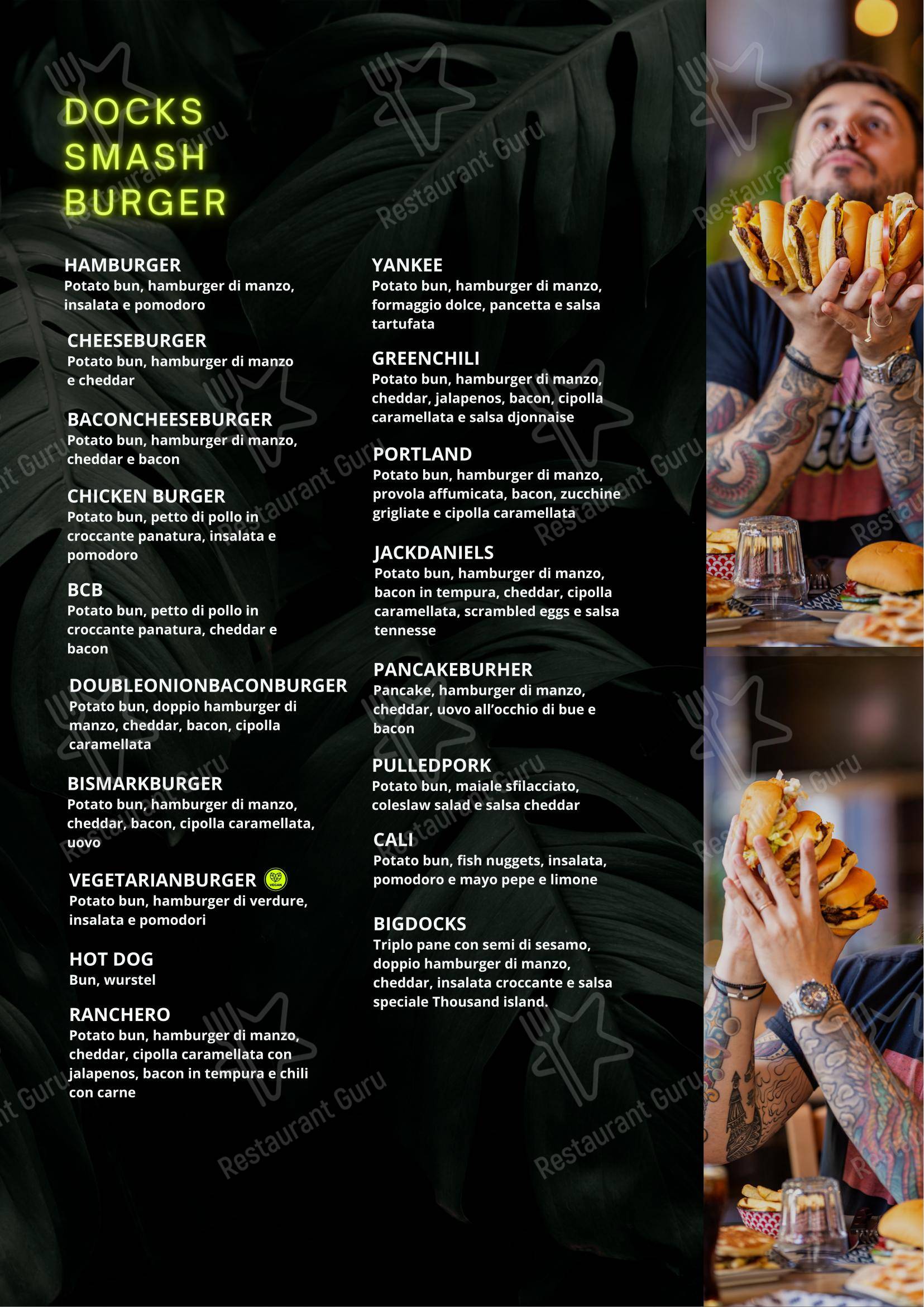 Основное меню per Docks & Co. steakhouse