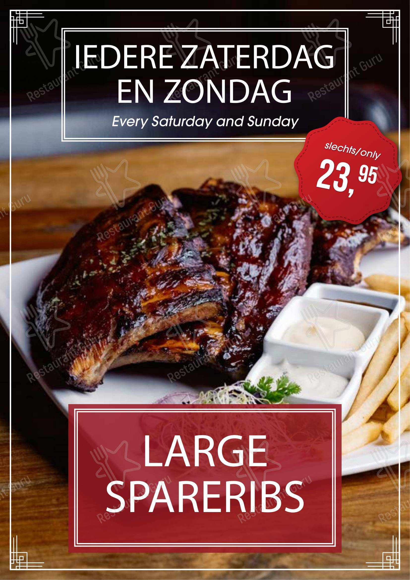 Menu bar pour Eetcafé De Halve Maan dans Rijswijk