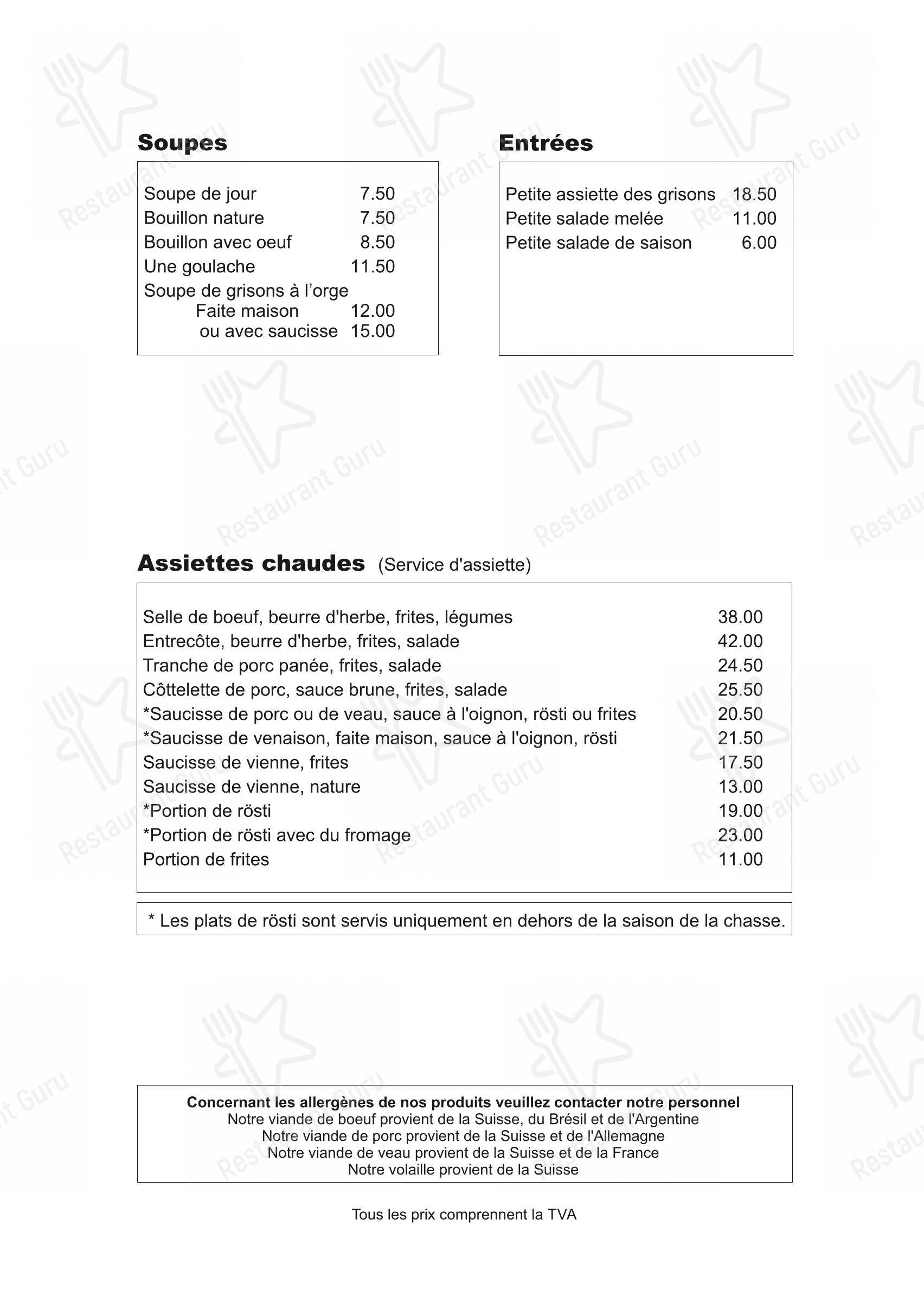 Menu di Restaurant Ende der Welt