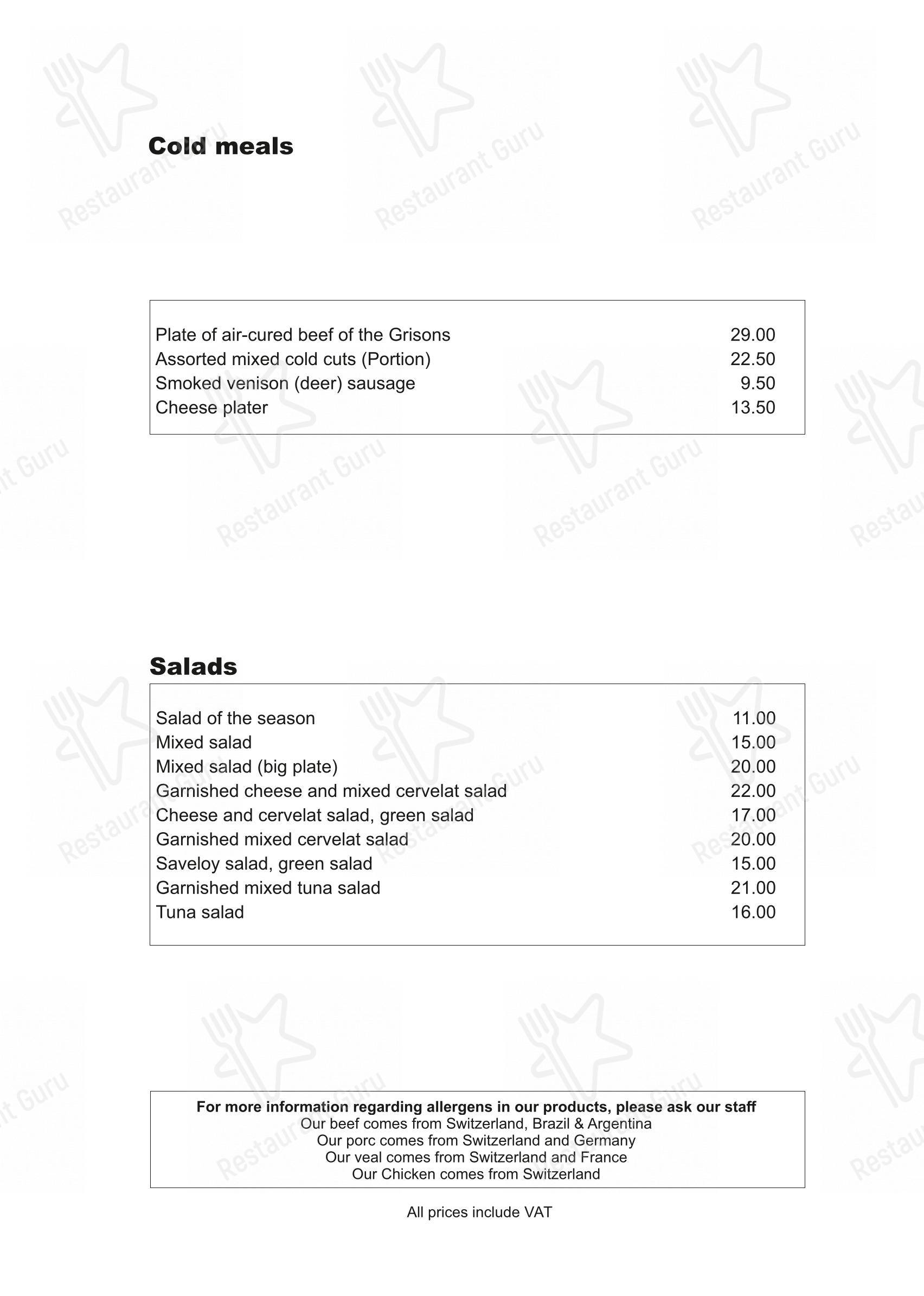 Menu di Restaurant Ende der Welt - Коктейльная карта