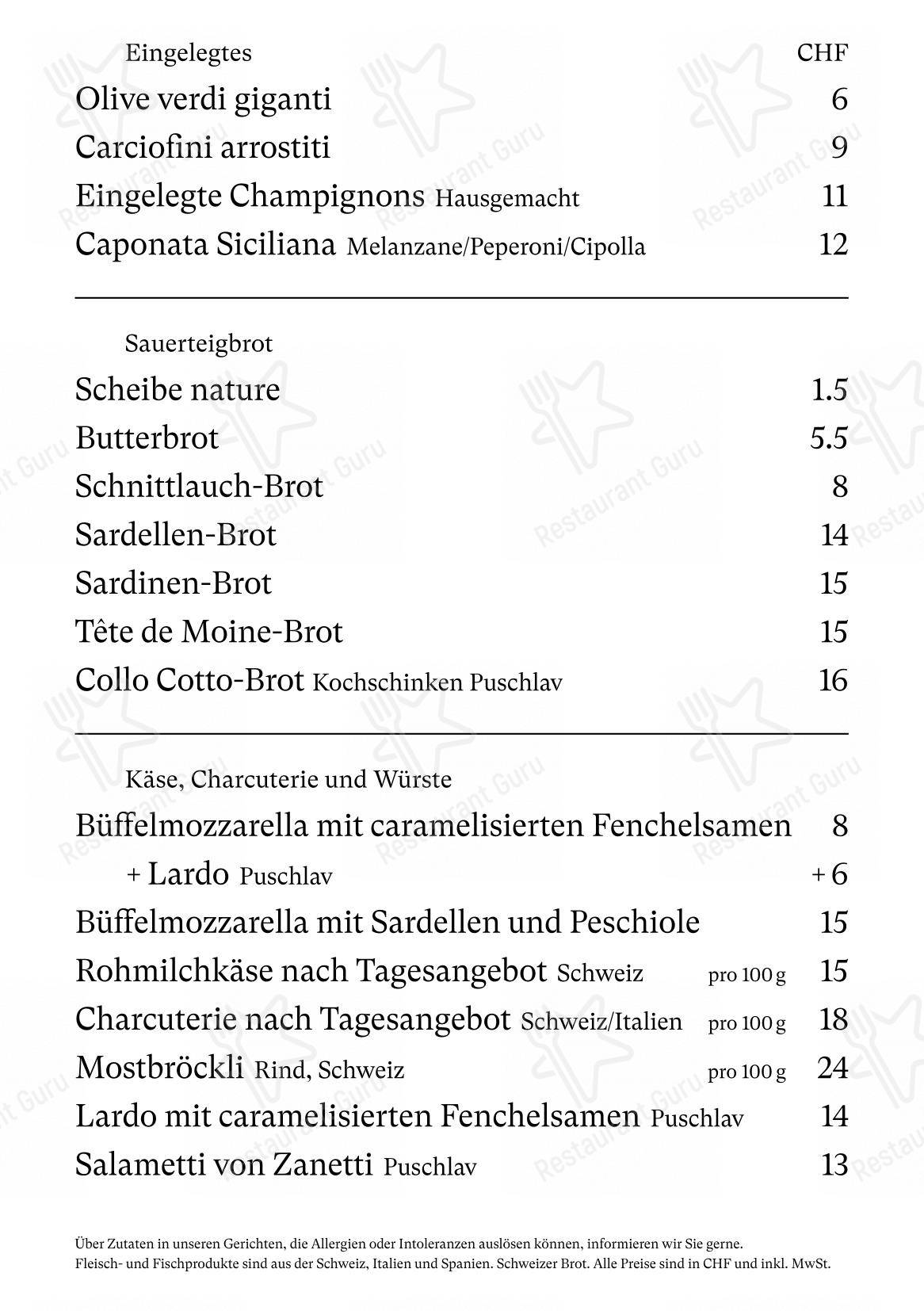 Коктейльная карта per Gamper Restaurant ristorante