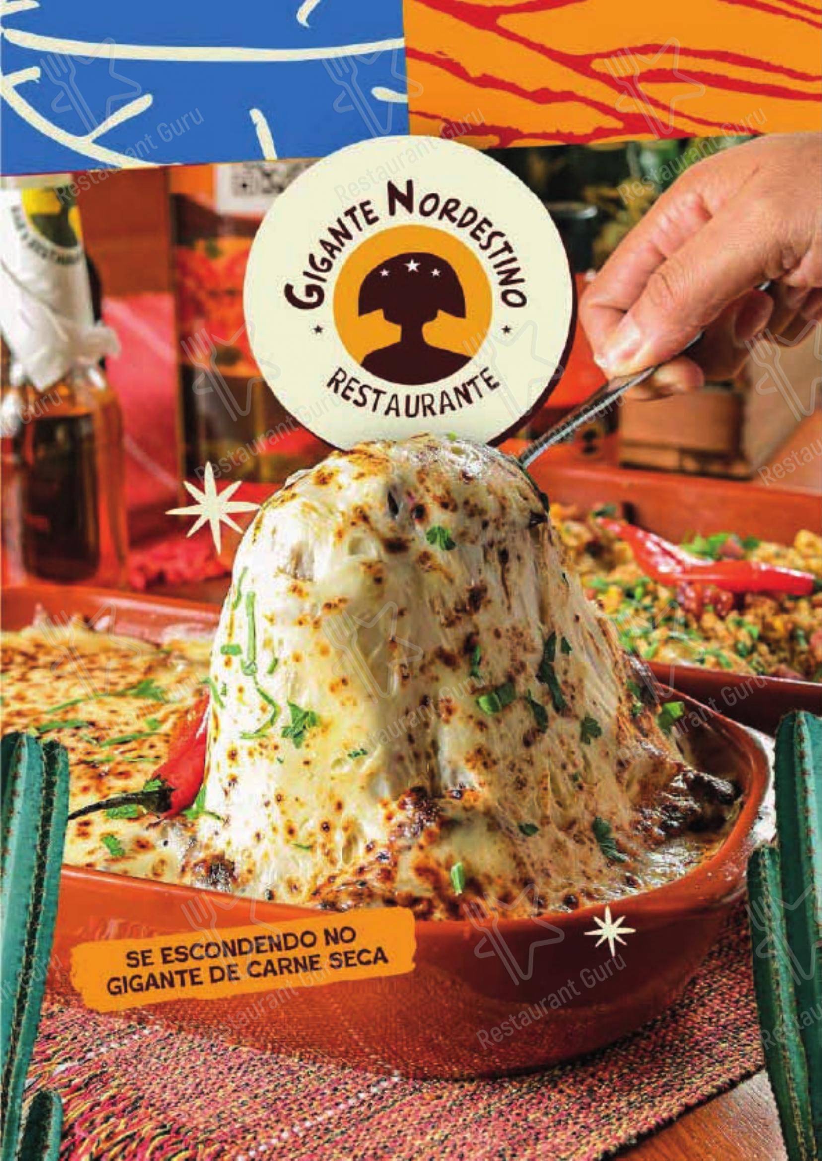 Menu para Gigante Nordestino restaurante