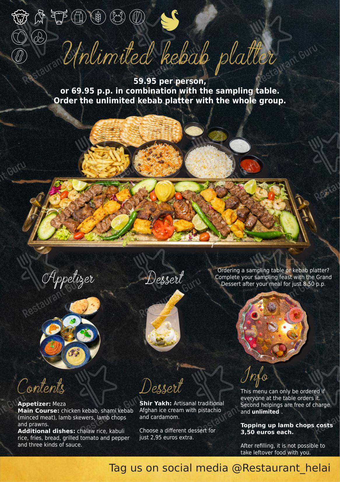 Menu bar pour Helai dans Rotterdam
