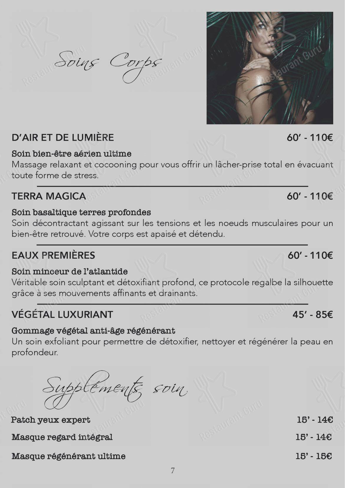 Menu pour Disini