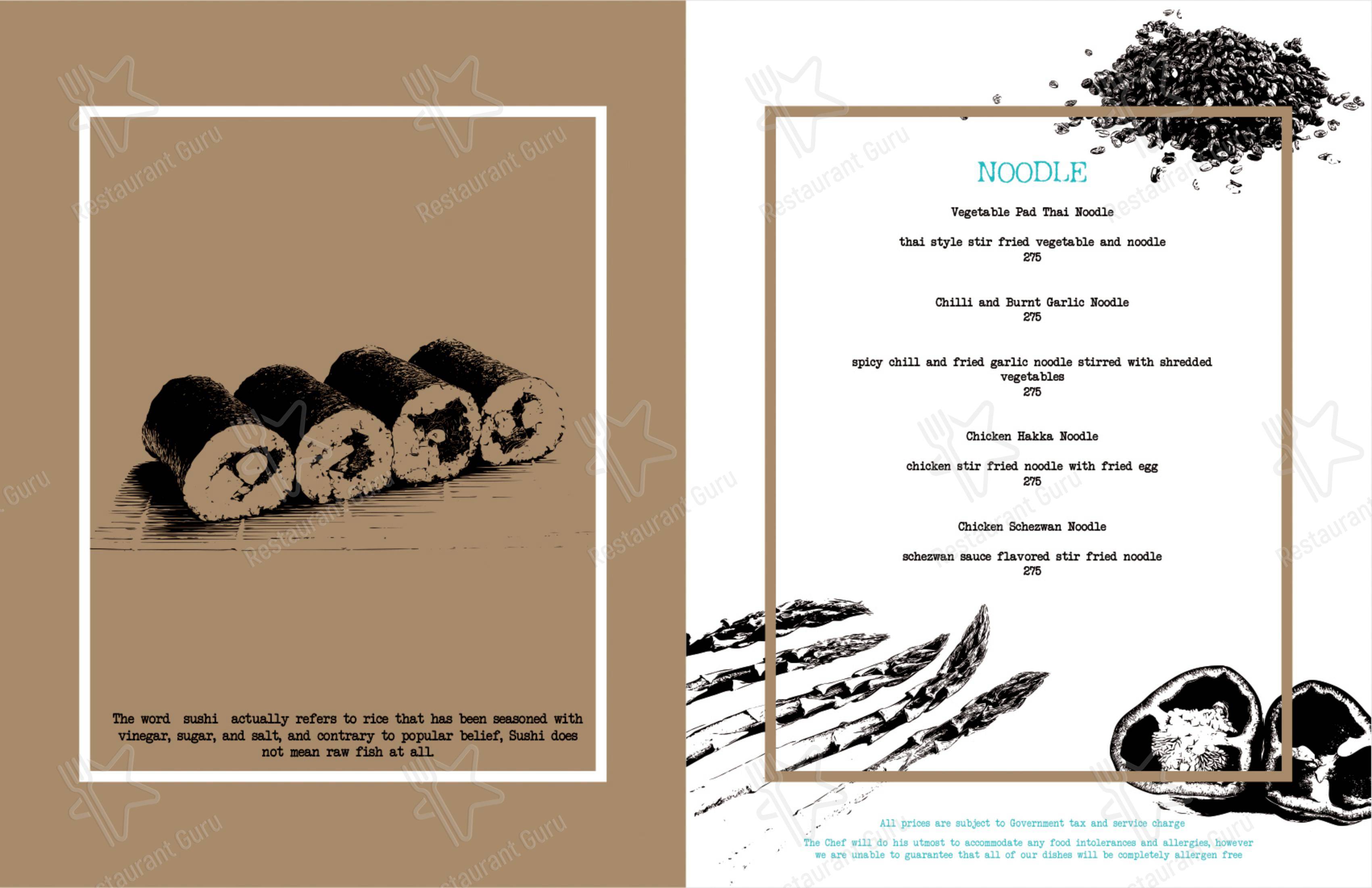 House Of Asia in Mumbai - Menu