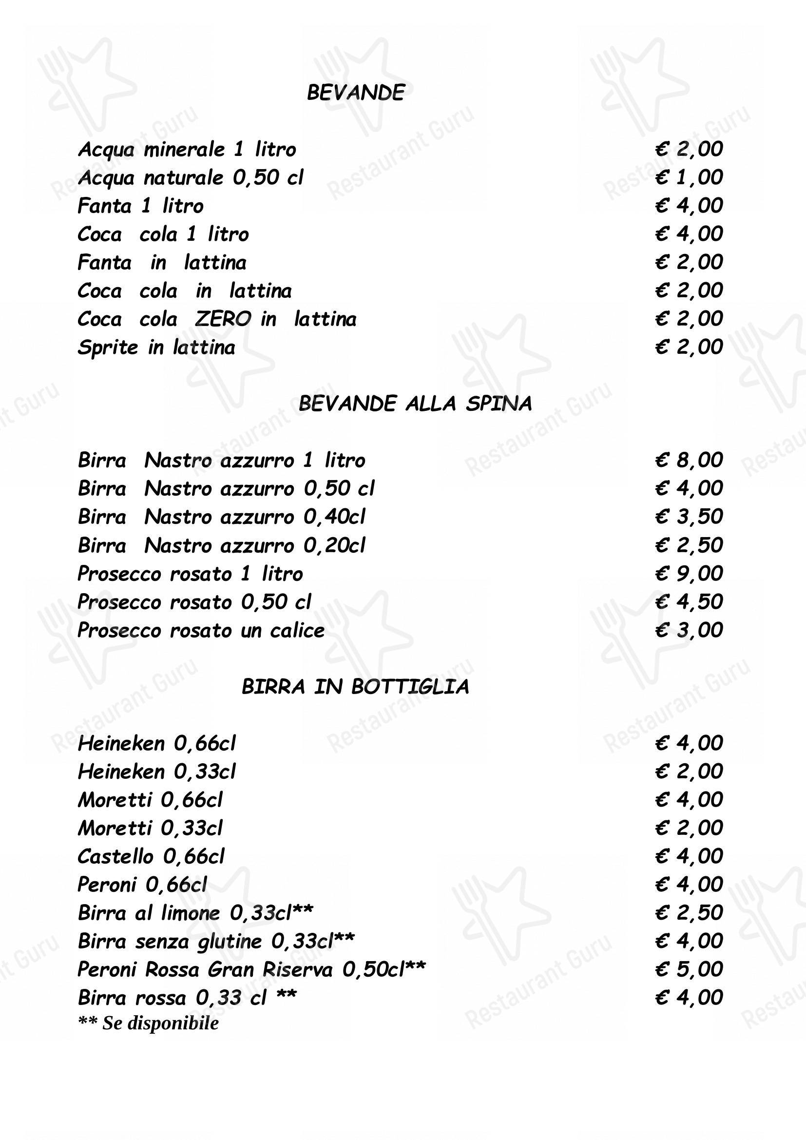 Il Fragno da Peppino in Alberobello - Menu