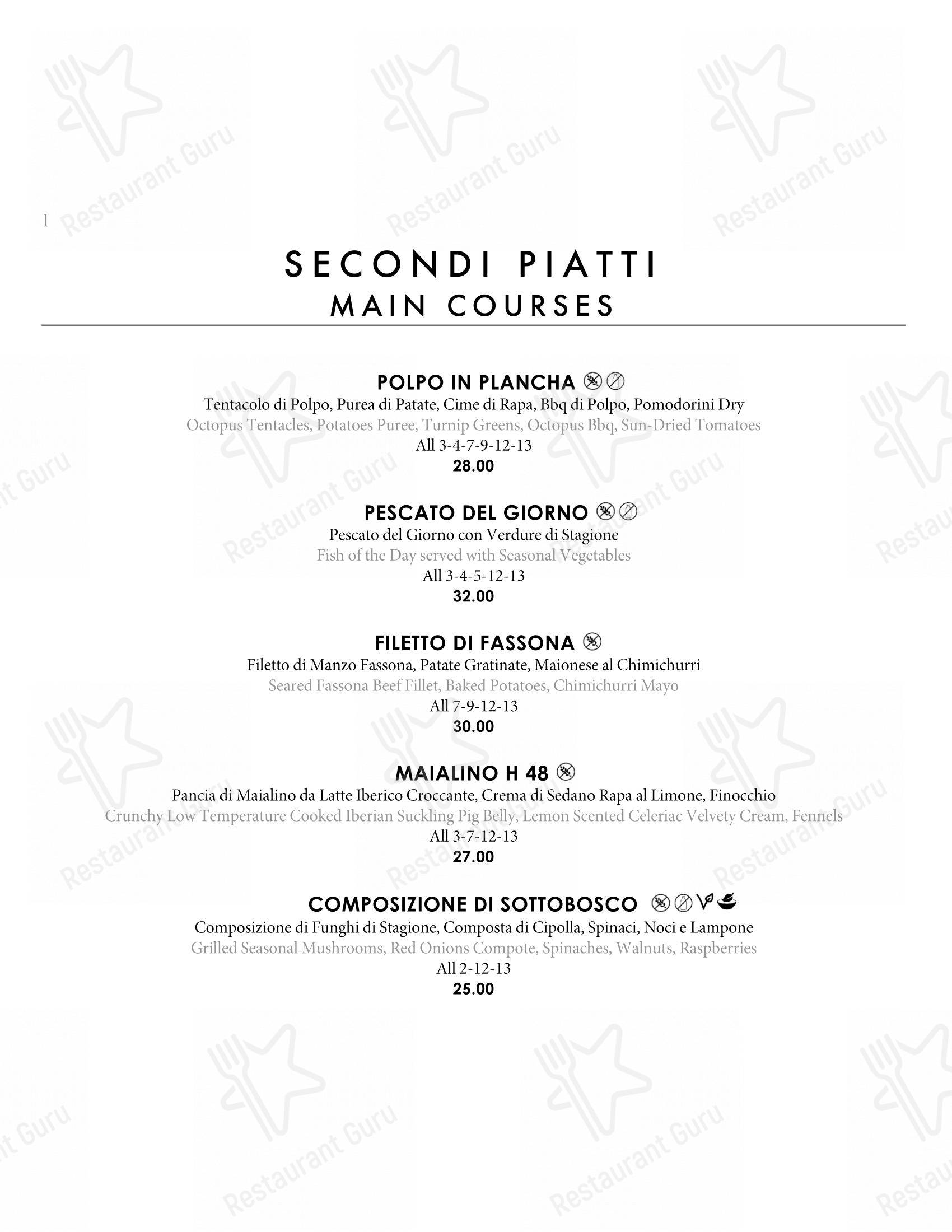 L'Evangelista Ristorante & Enoteca in Verona - Основное меню