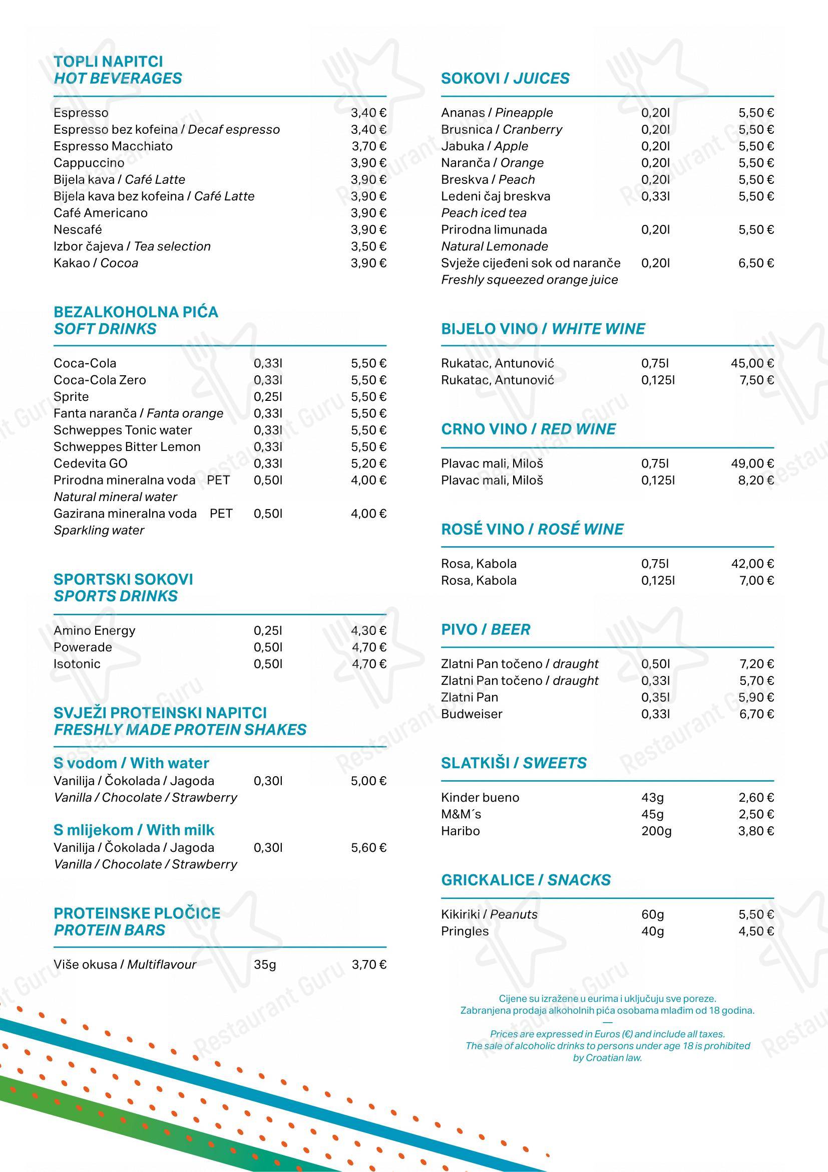 Menu di La Pasta - Menu