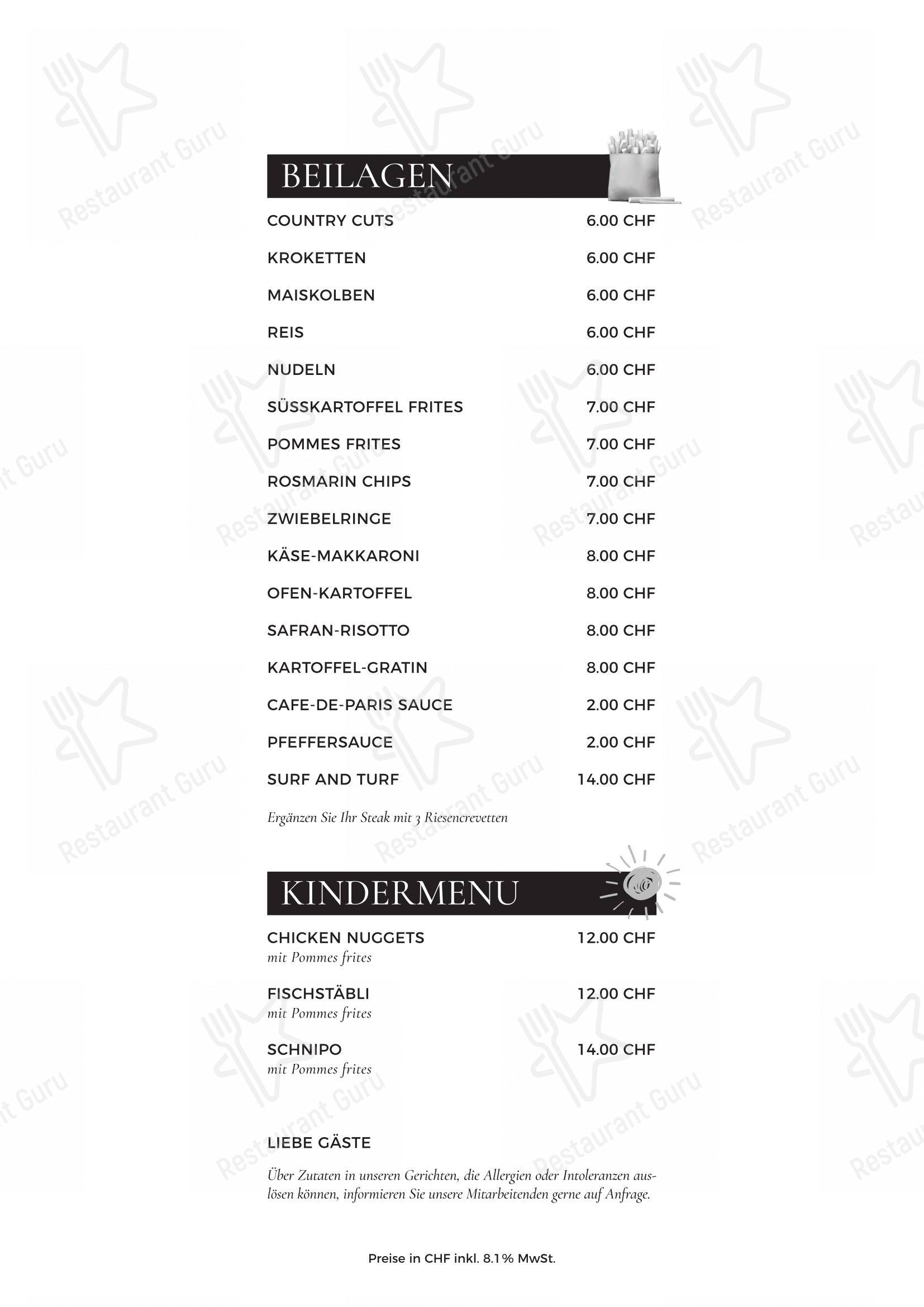 Menu di Löwen - Menu bar