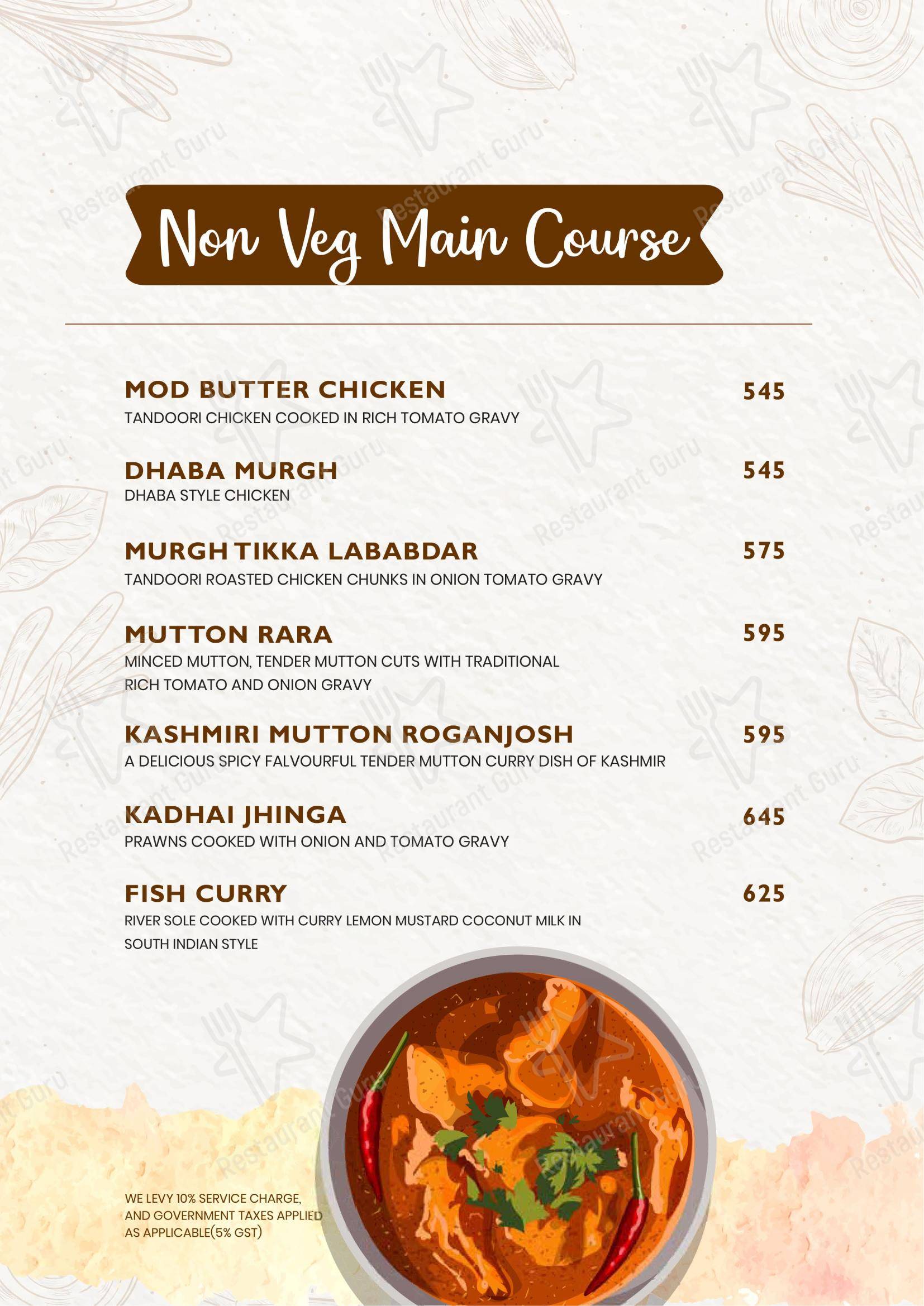 Menu for Ministry of Daru in Noida