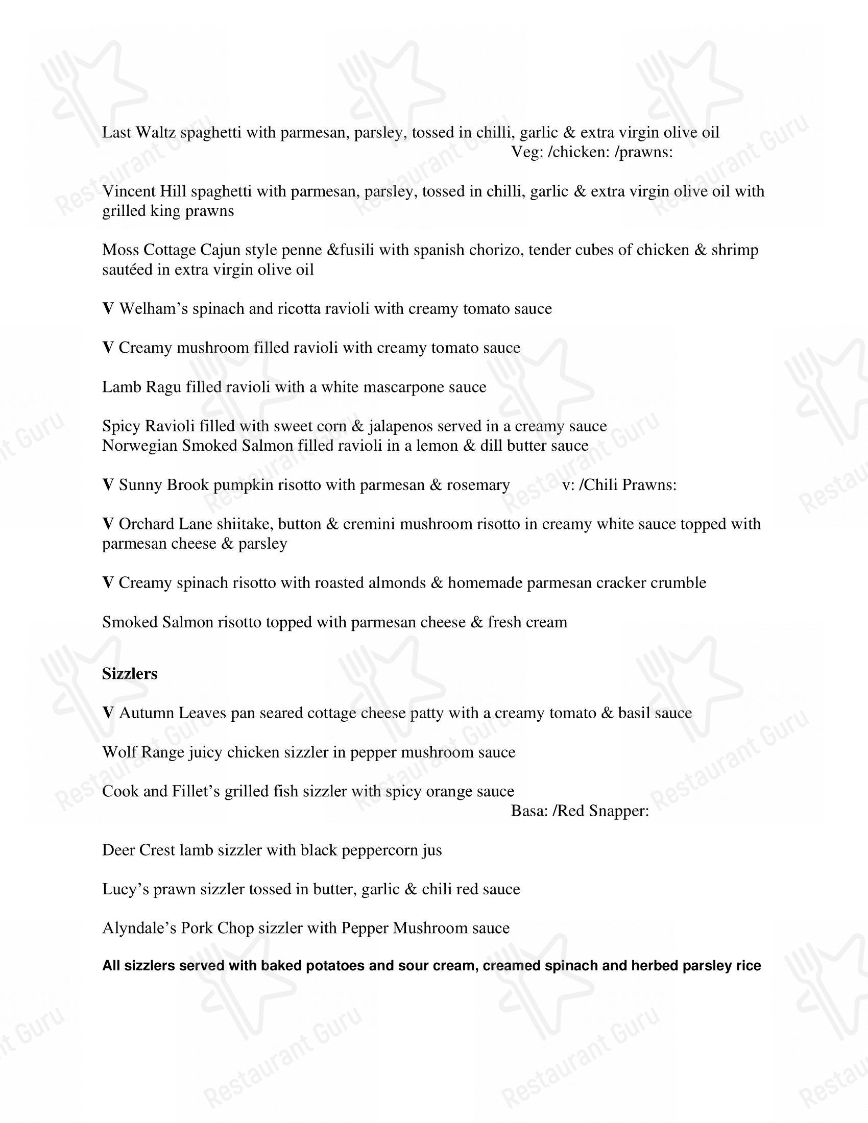 菜单 for Music & Mountains - Hillside Cafe & Cocktail Bar in New Delhi