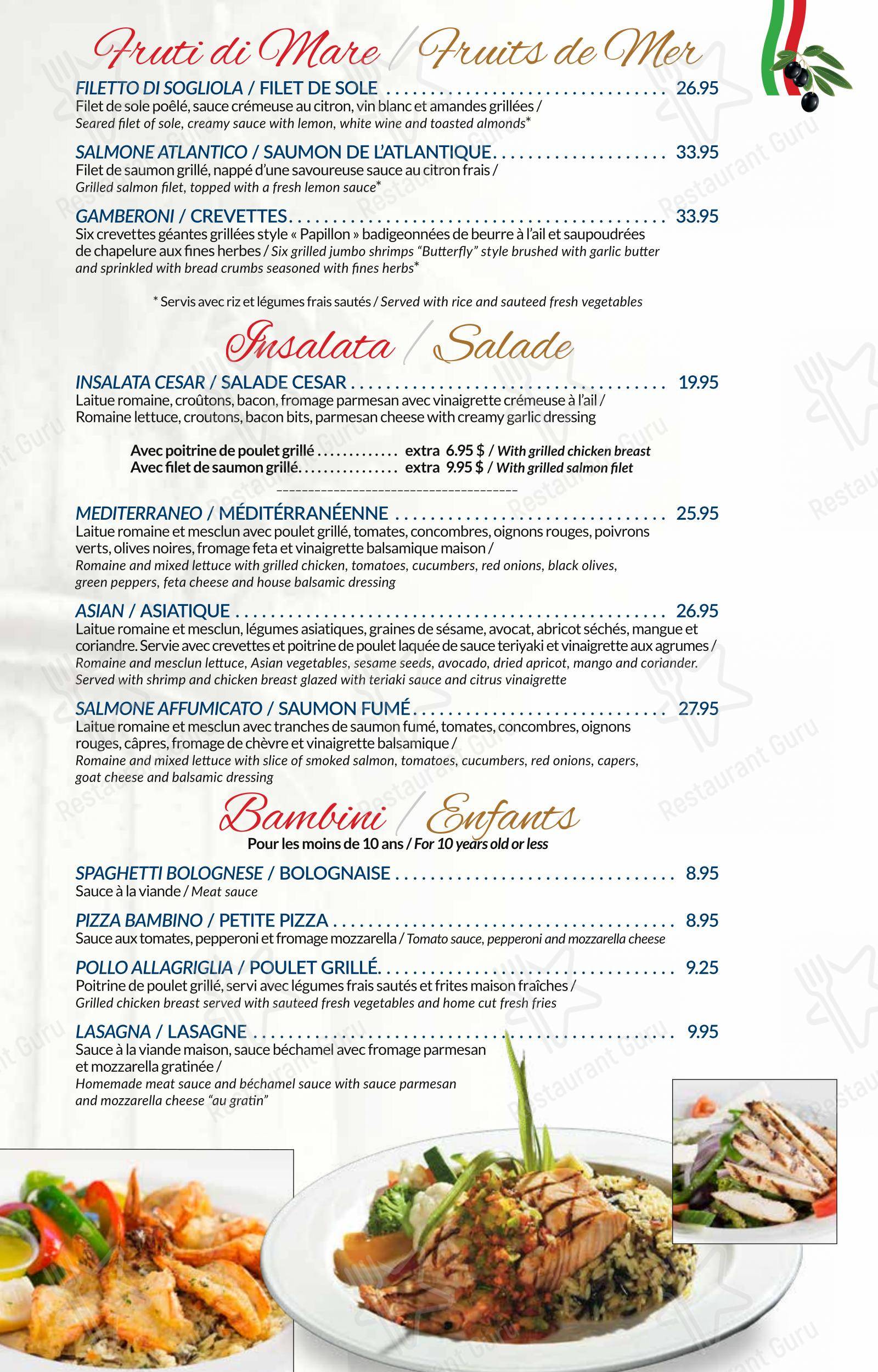 Menu pour Restaurant Tuscanos - Крафт меню