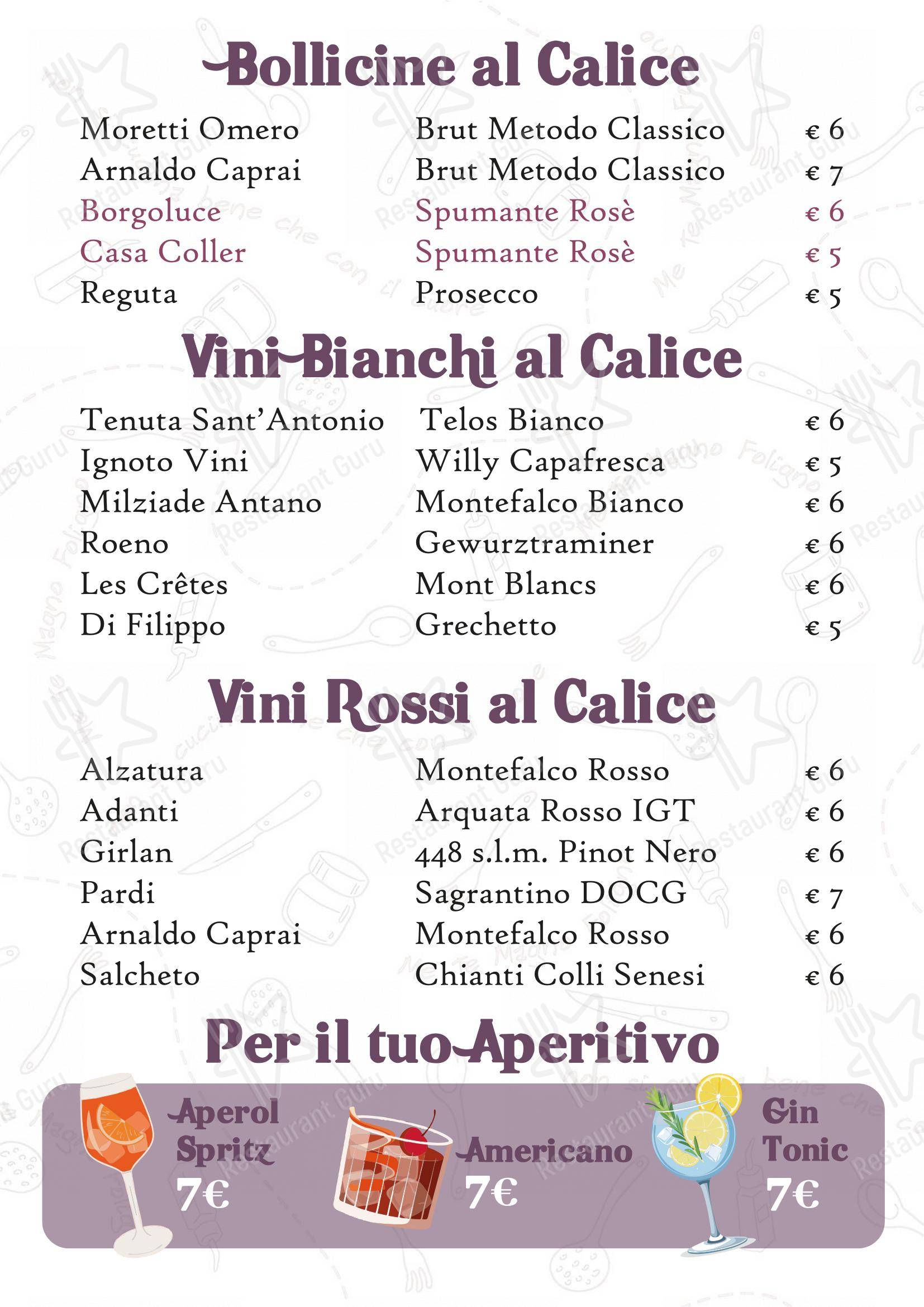 Крафт меню per Ristorante MeTeMagno Foligno ristorante