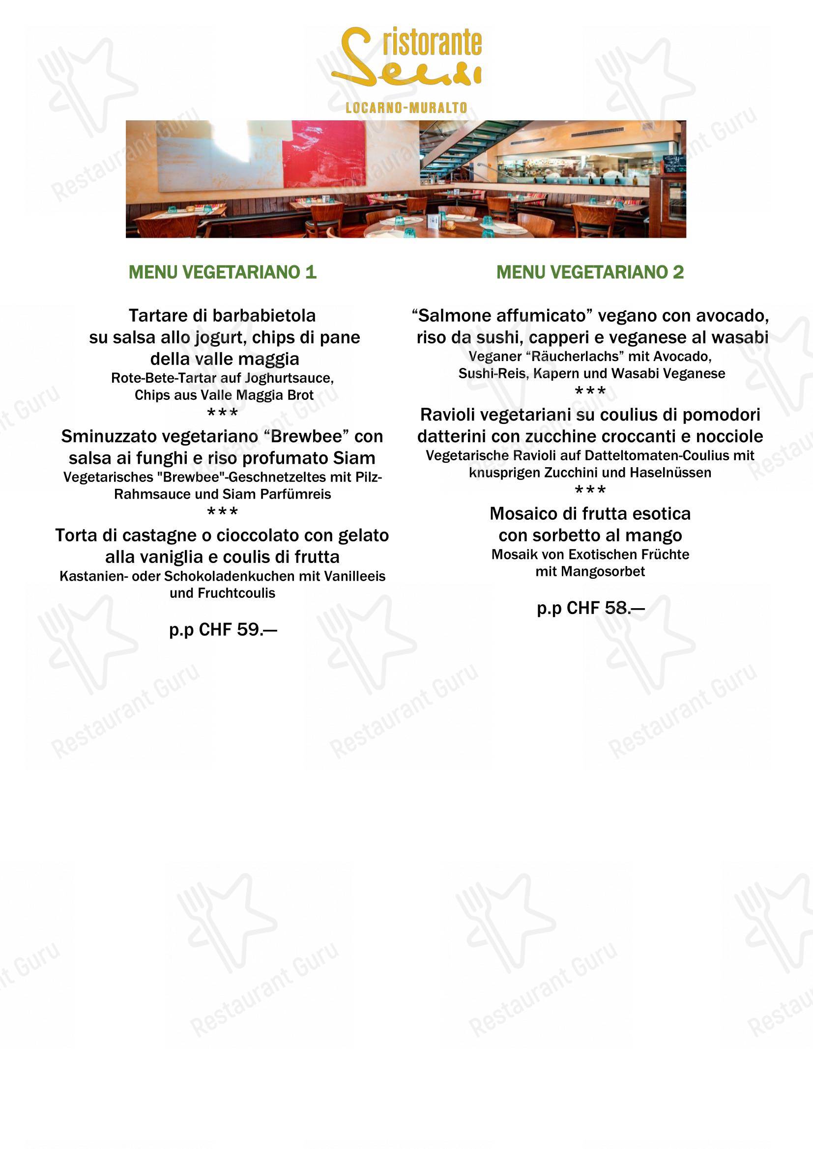 Menu di Ristorante Sensi - 菜单