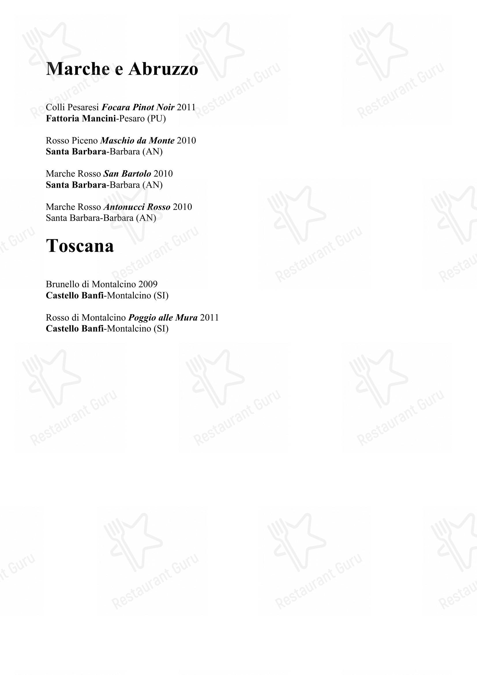 Menu di Ristorante da Fino - 菜单