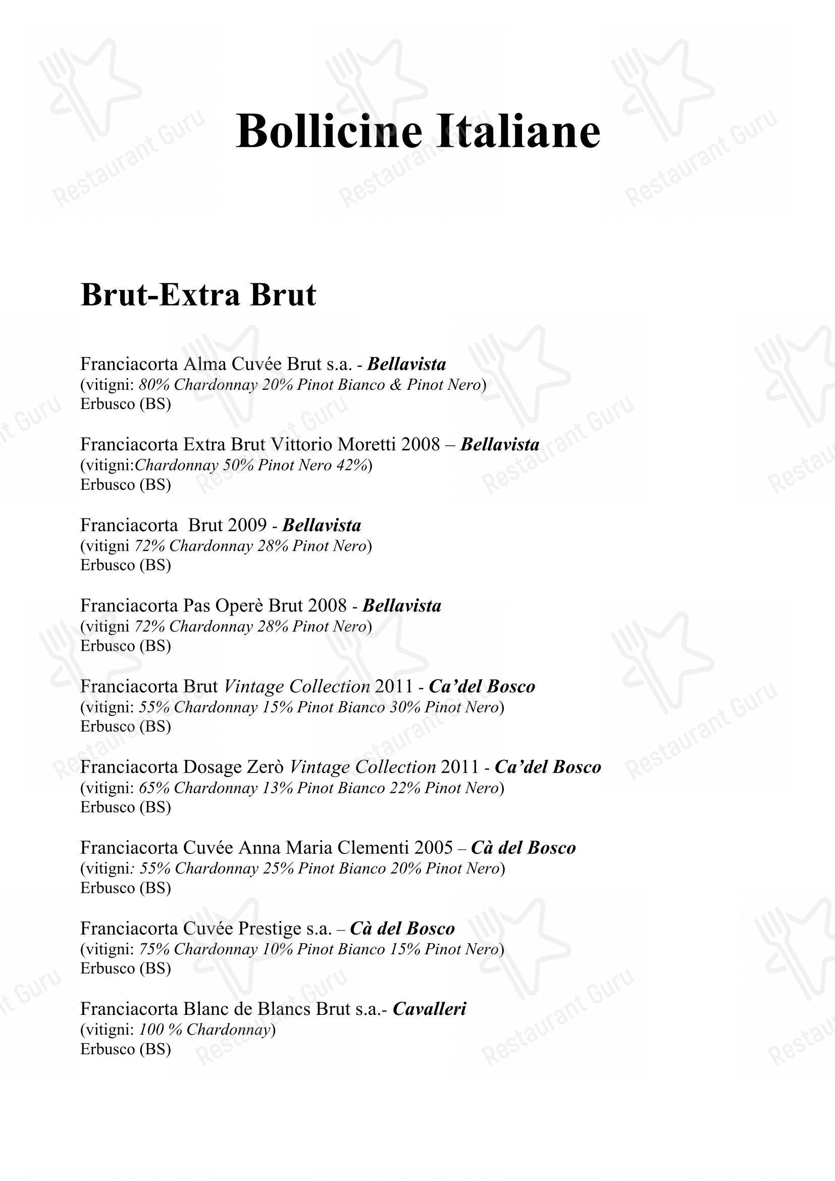 菜单 per Ristorante da Fino ristorante