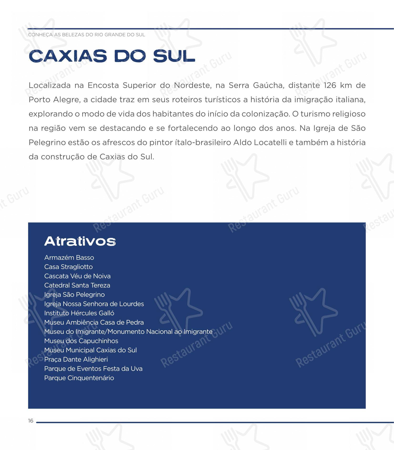 Основное меню para SESC Centro Histórico em Porto Alegre