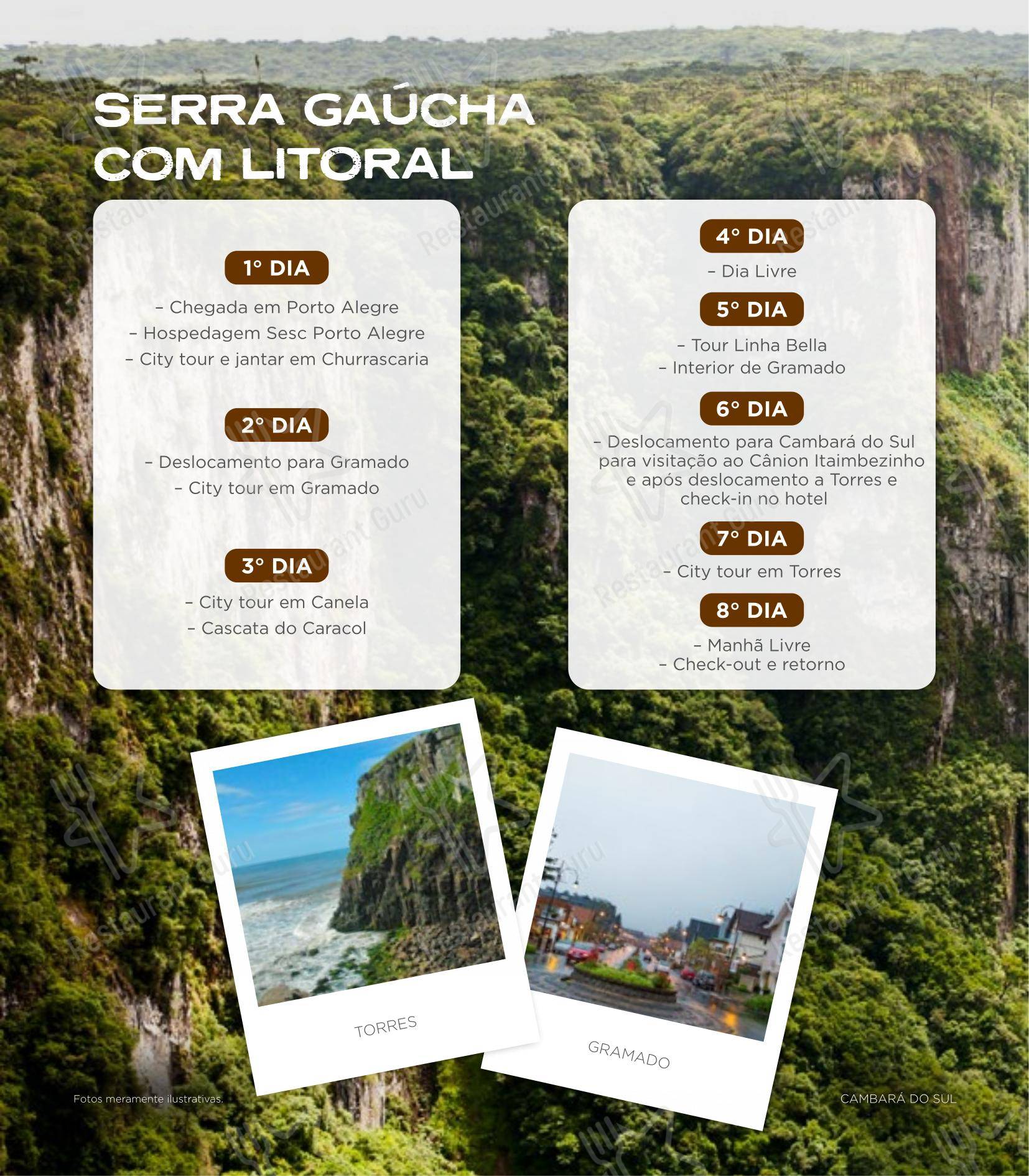 Основное меню para SESC Centro Histórico em Porto Alegre