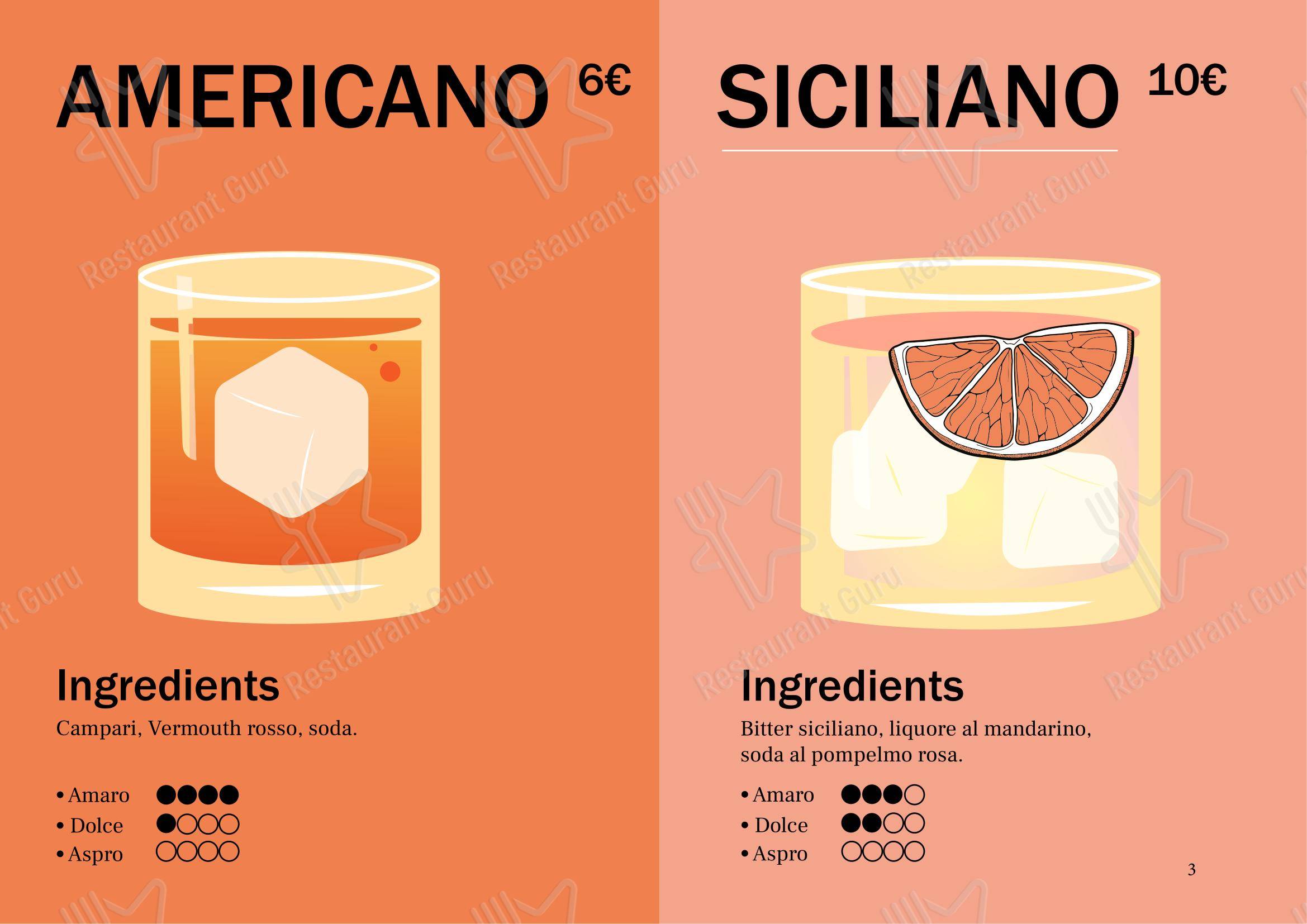 Menu per SPINA BAR PALERMO in Palermo