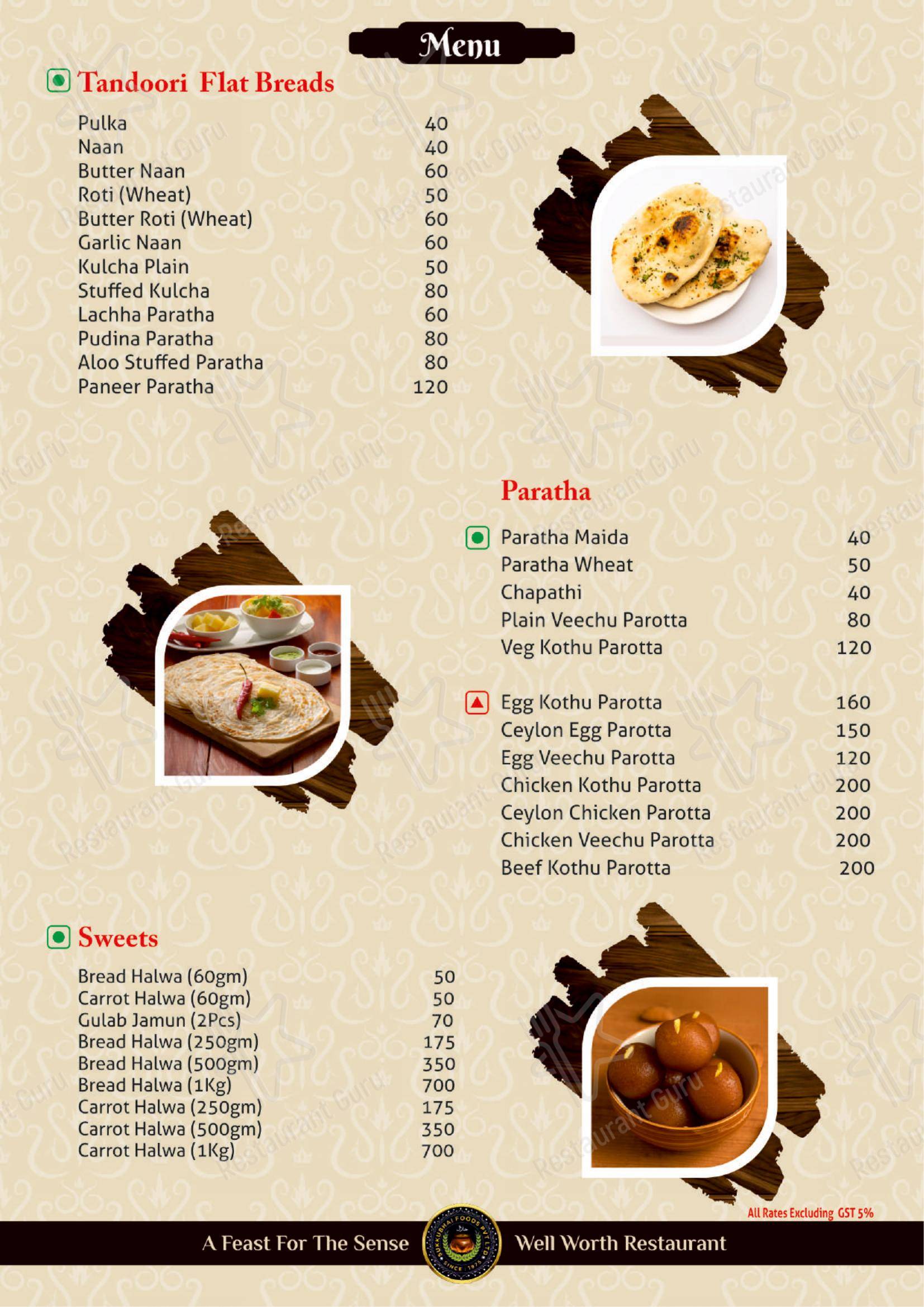 Sukkubhai Biryani Restaurant - Menu