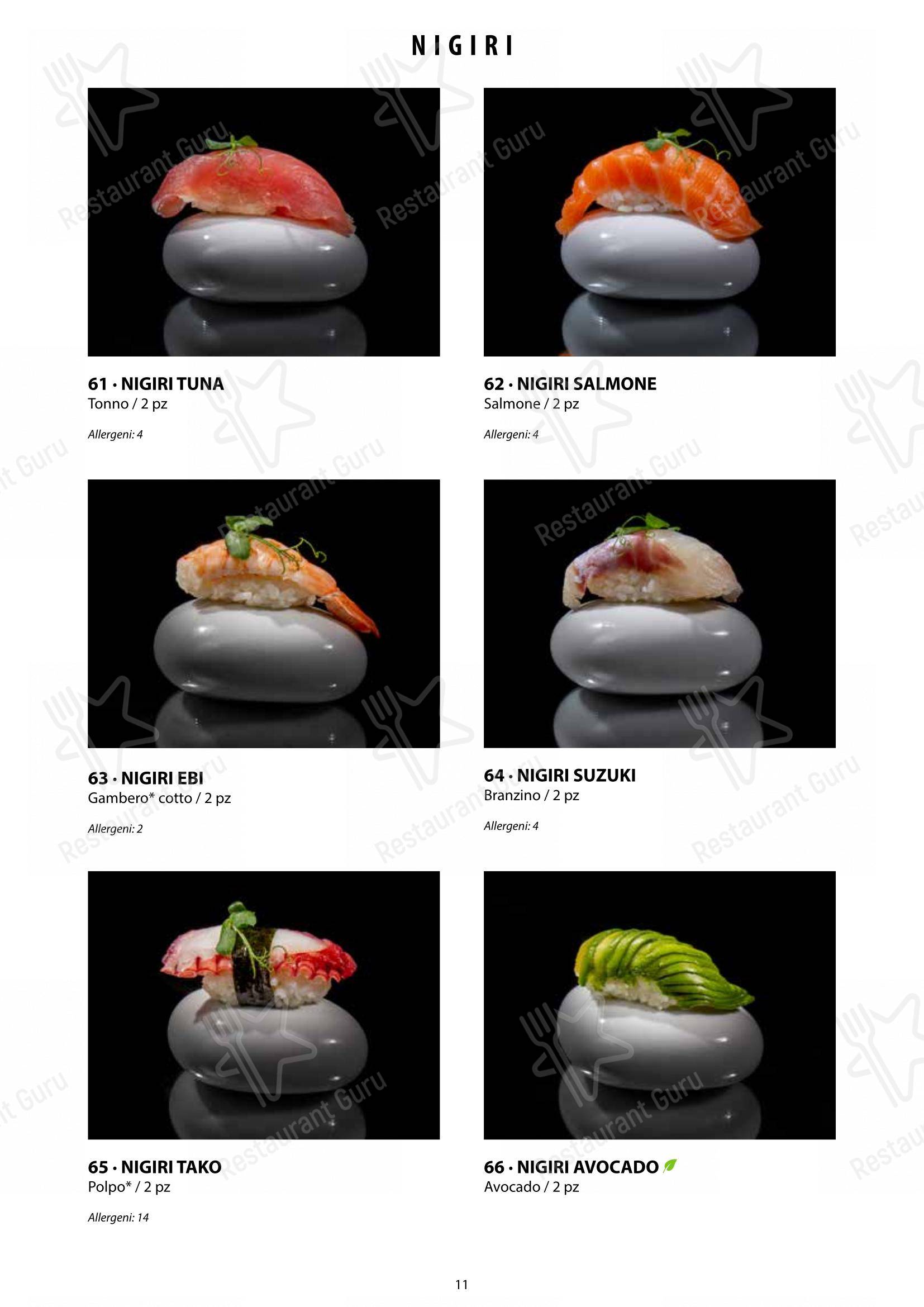 Menu bar per Sushi City Como ristorante