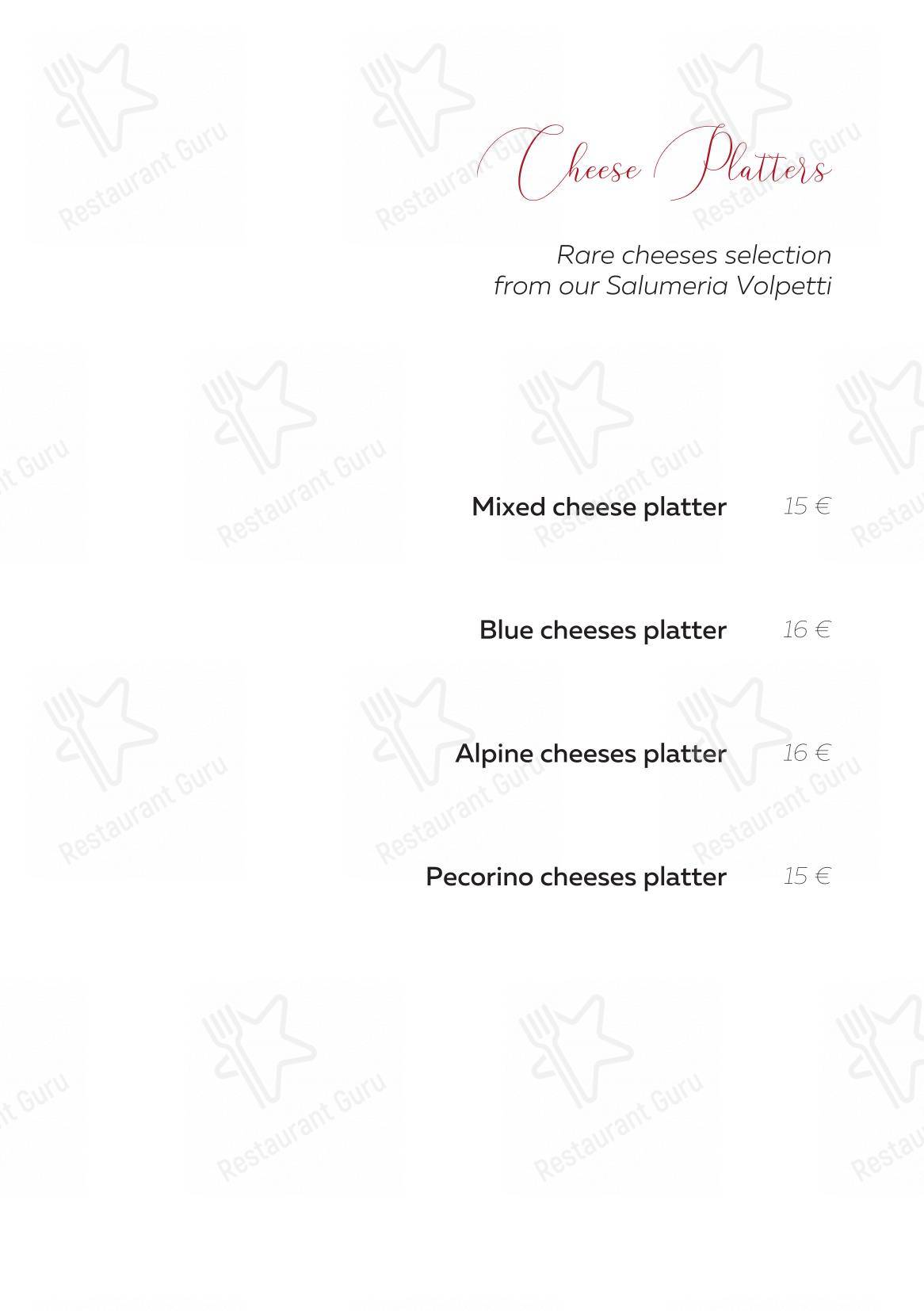 Menu di Taverna Volpetti - Menu bar