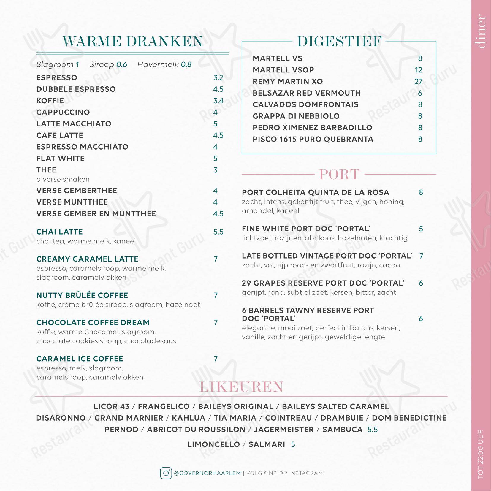 Menu pour The Governor - 菜单