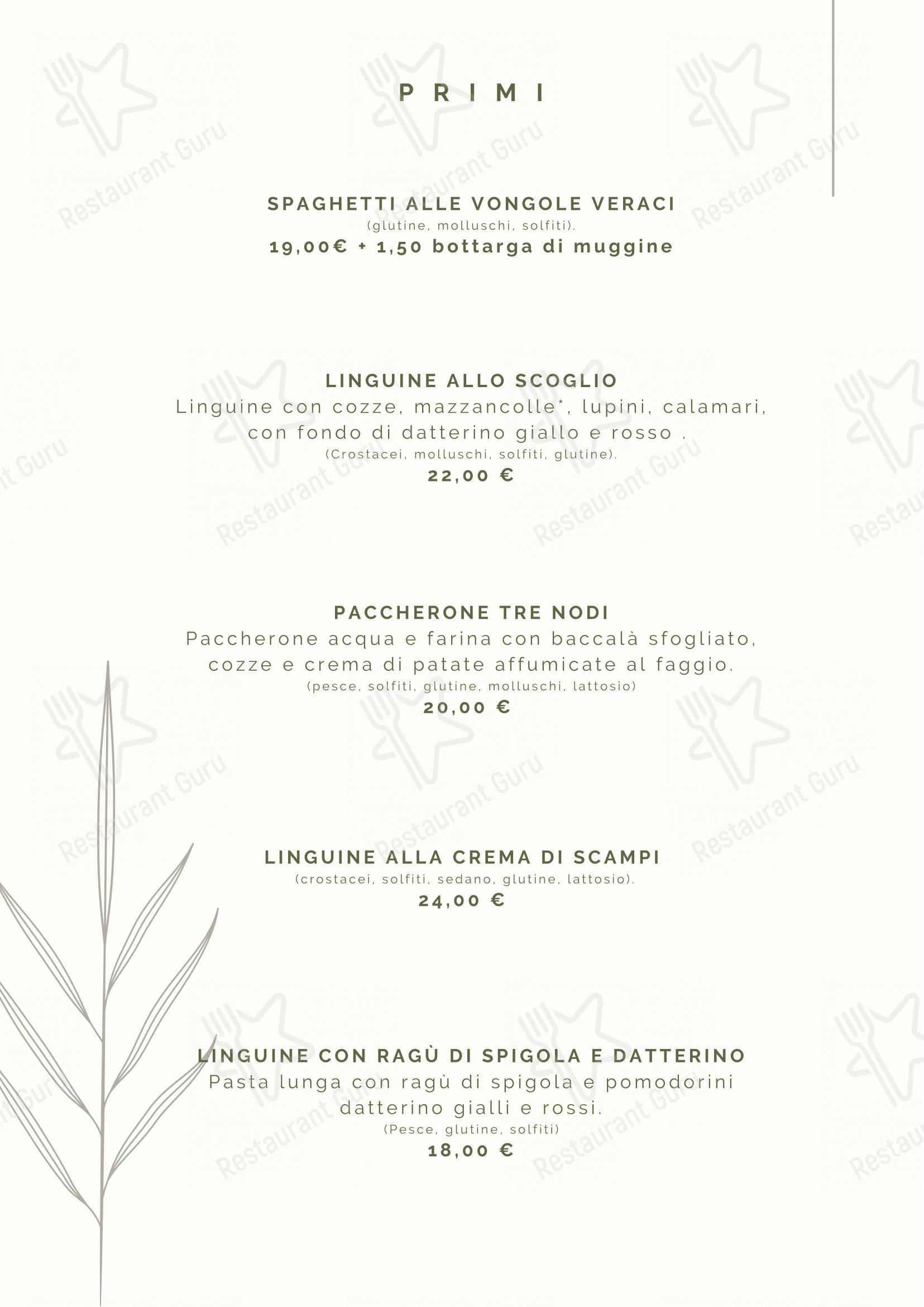 Menu di Tre Nodi Ristorante & Beach Bar - Menu