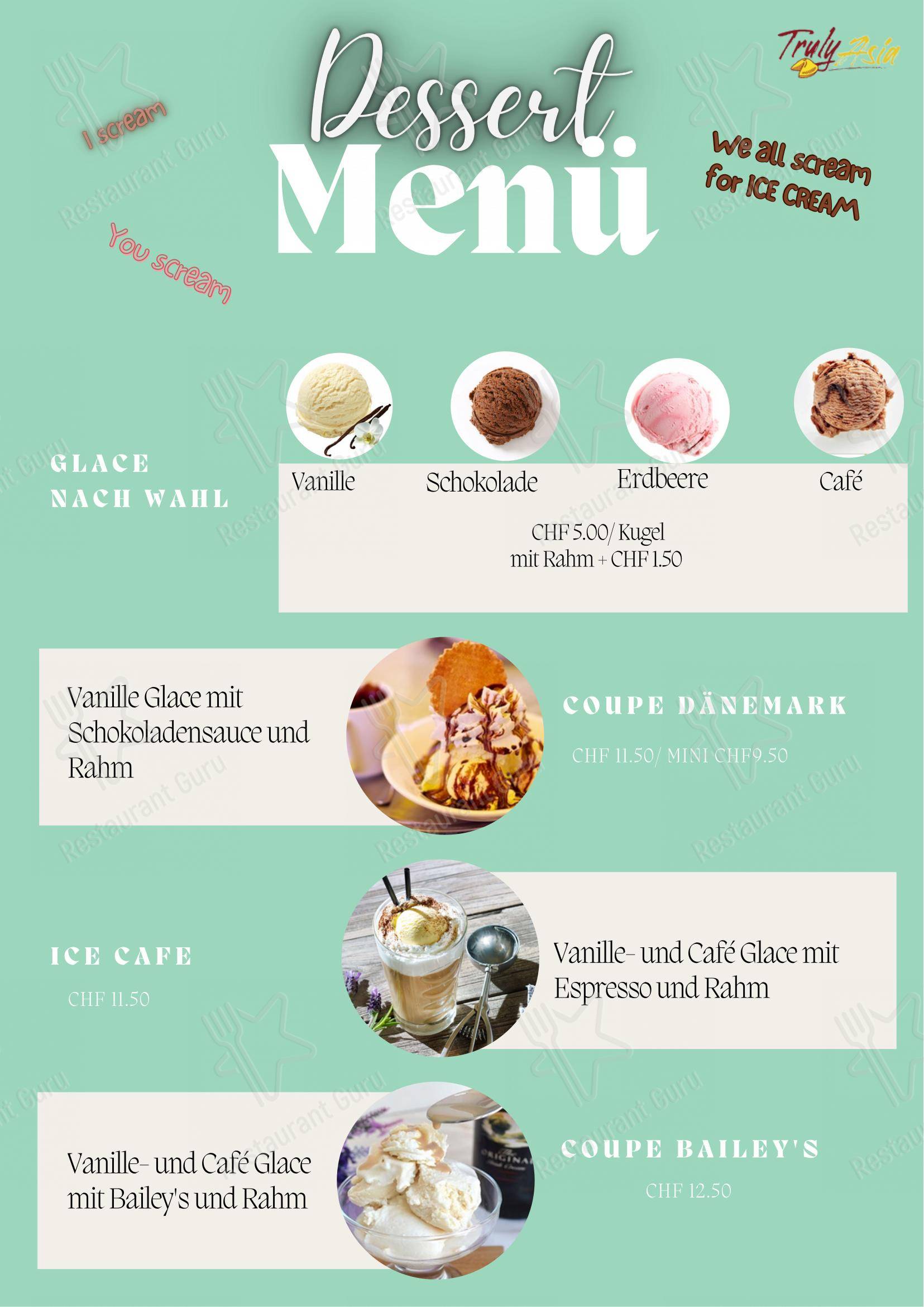 Menu di Truly Asia - Menu