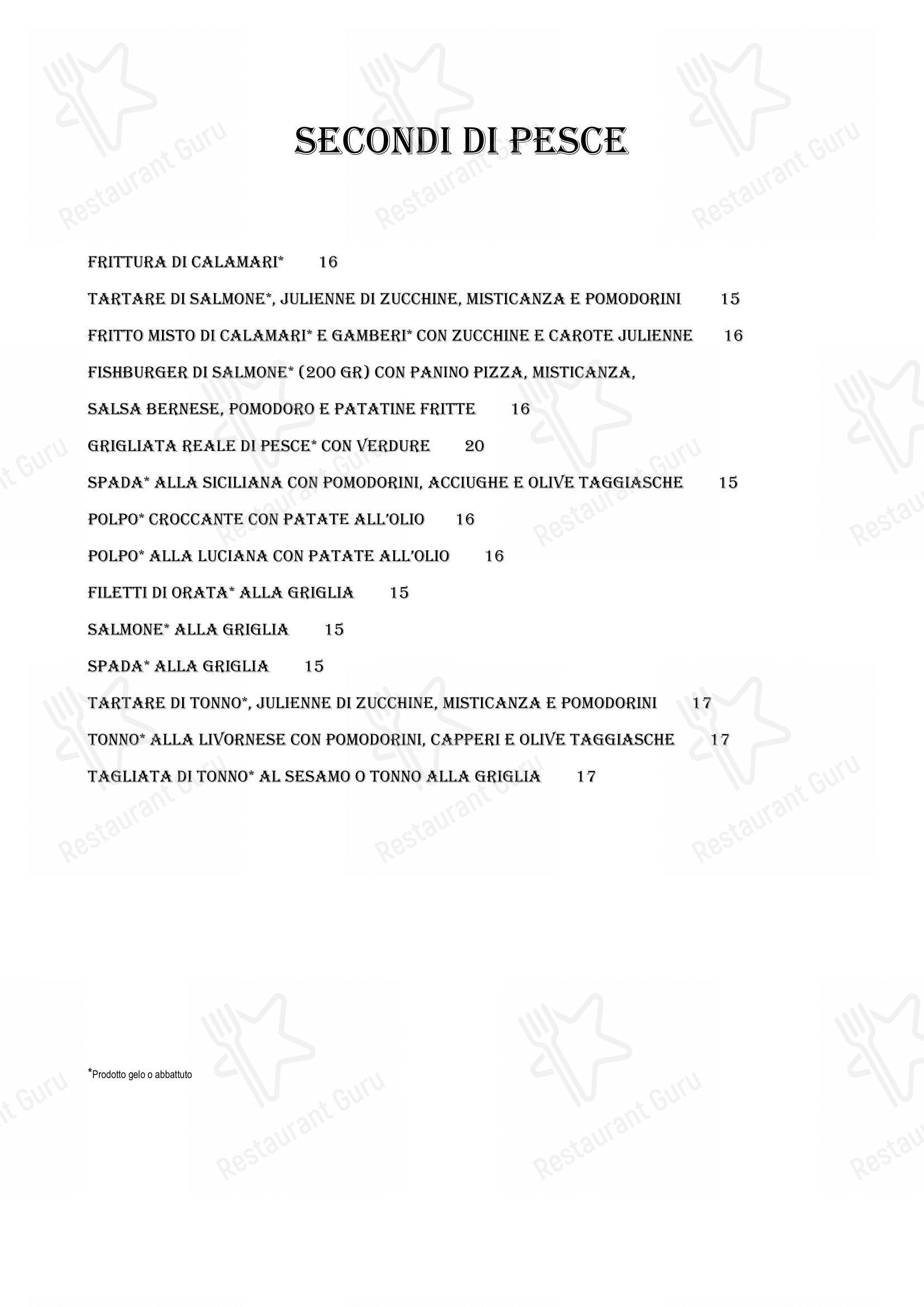 Menu di Tradizione Italiana - Menu