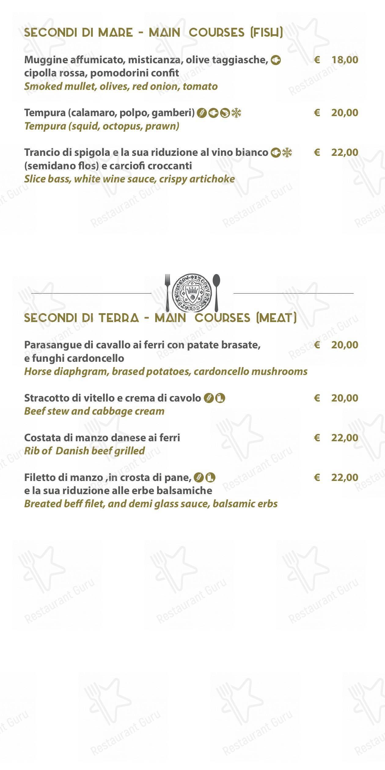 Menu per Zenith Ristorante Pizzeria Enoteco in Iglesias