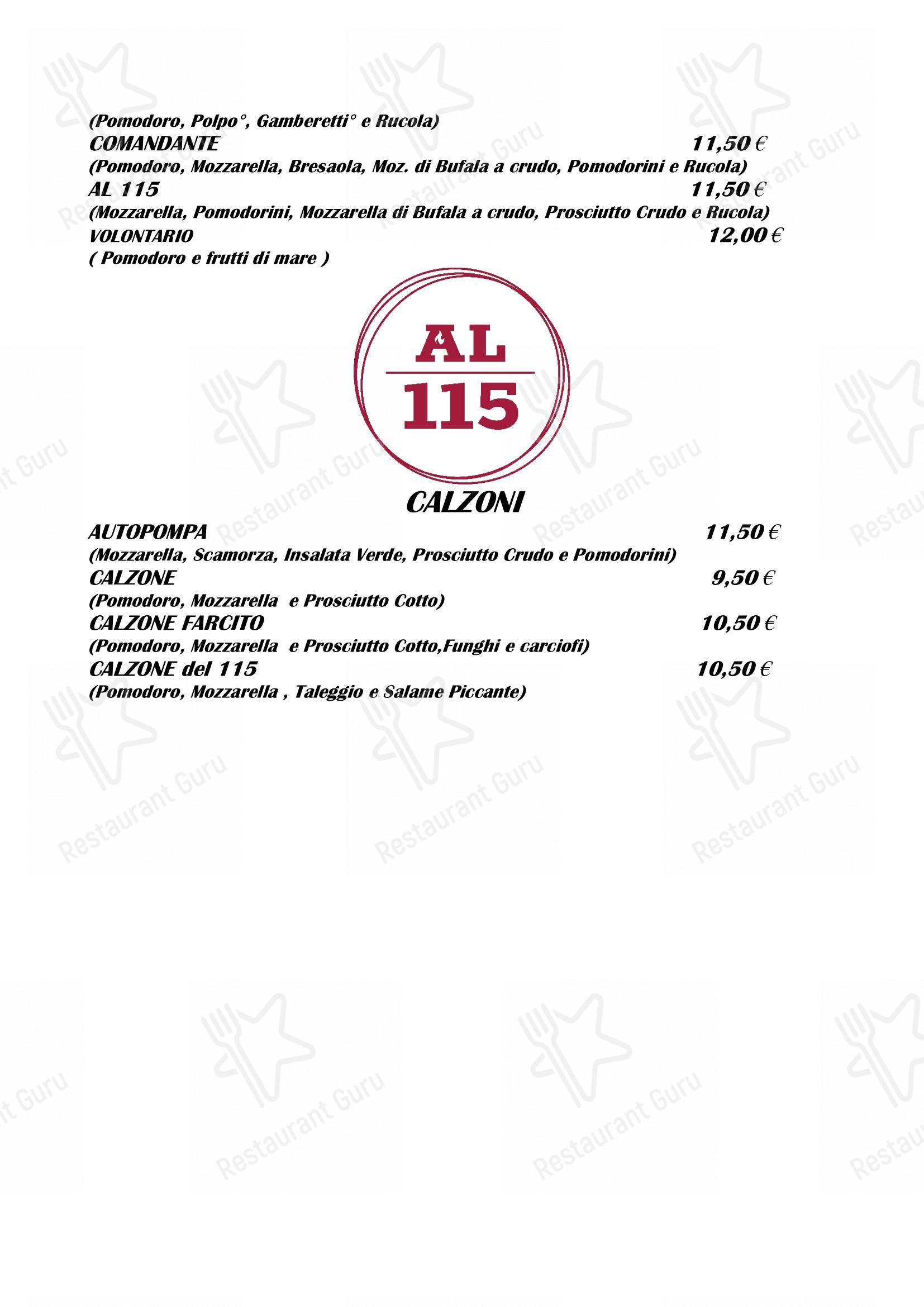Menu di Al 115 - 菜单