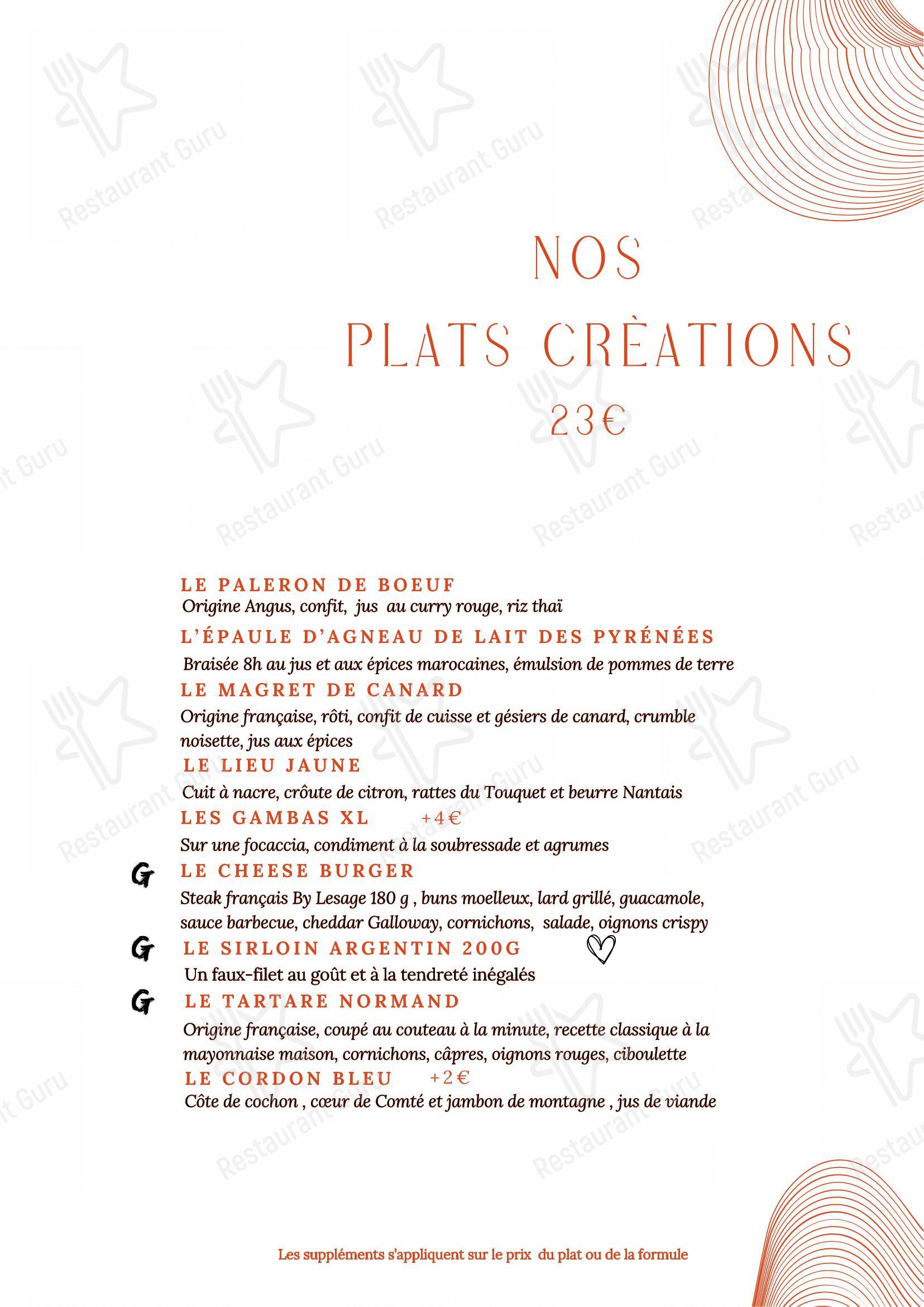 Anagram Restaurant dans Arras - Menu