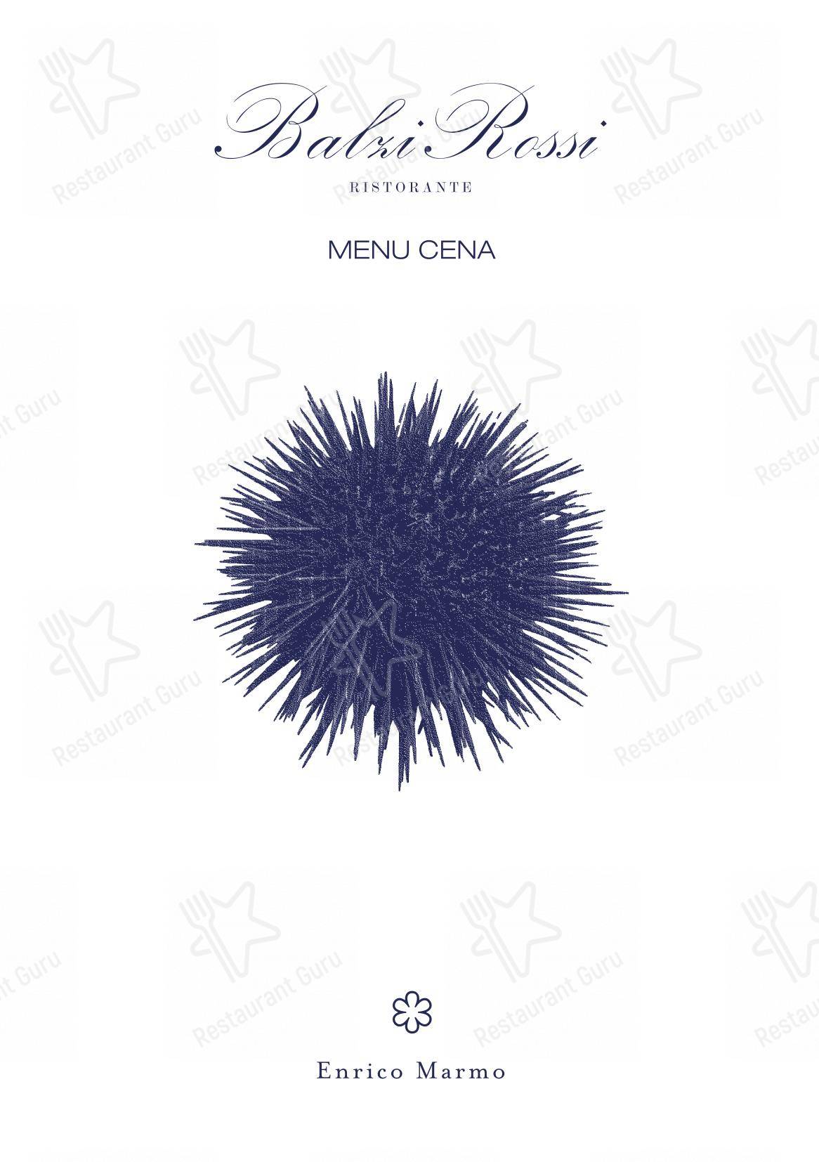 Menu per Balzi Rossi pub & bar