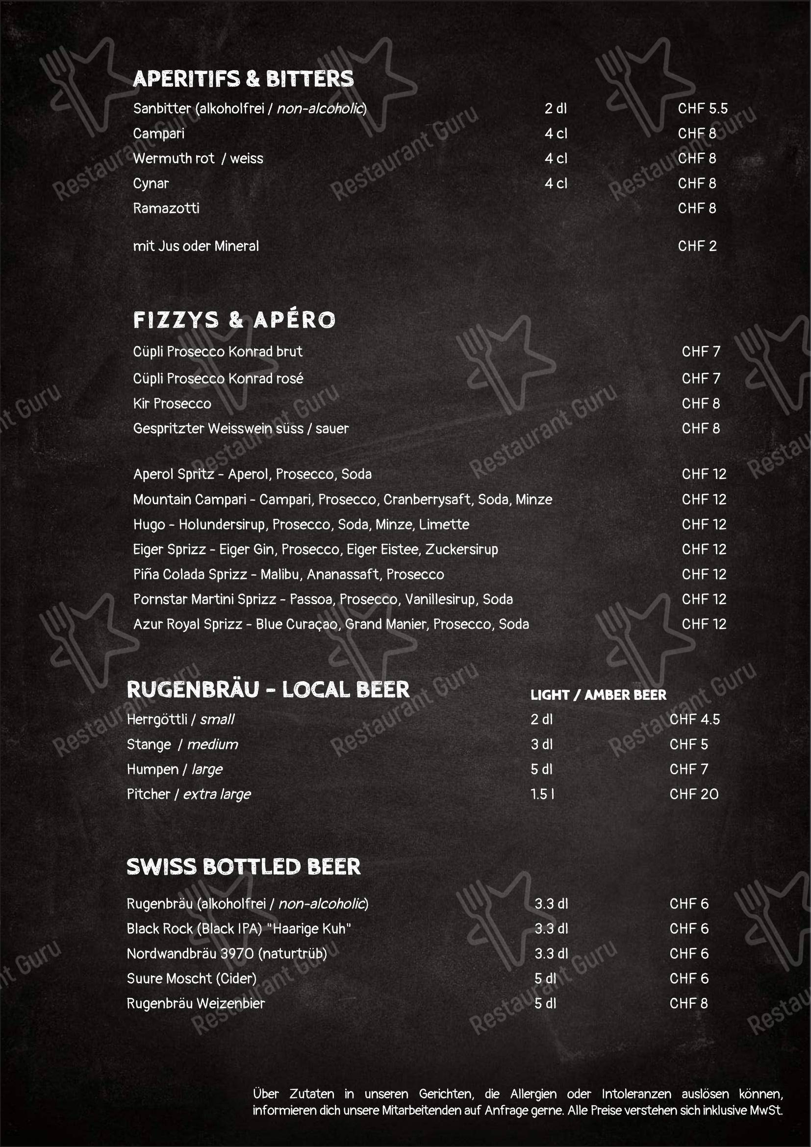 Menu di Barrys Restaurant, Bar & Lounge - 菜单