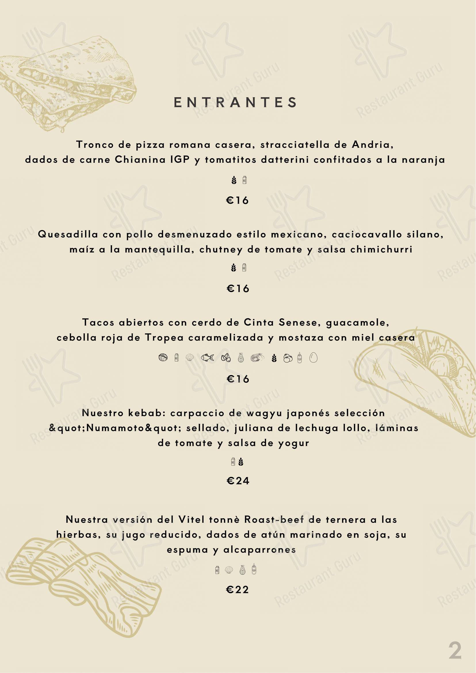 Основное меню per Beef Bazaar steakhouse