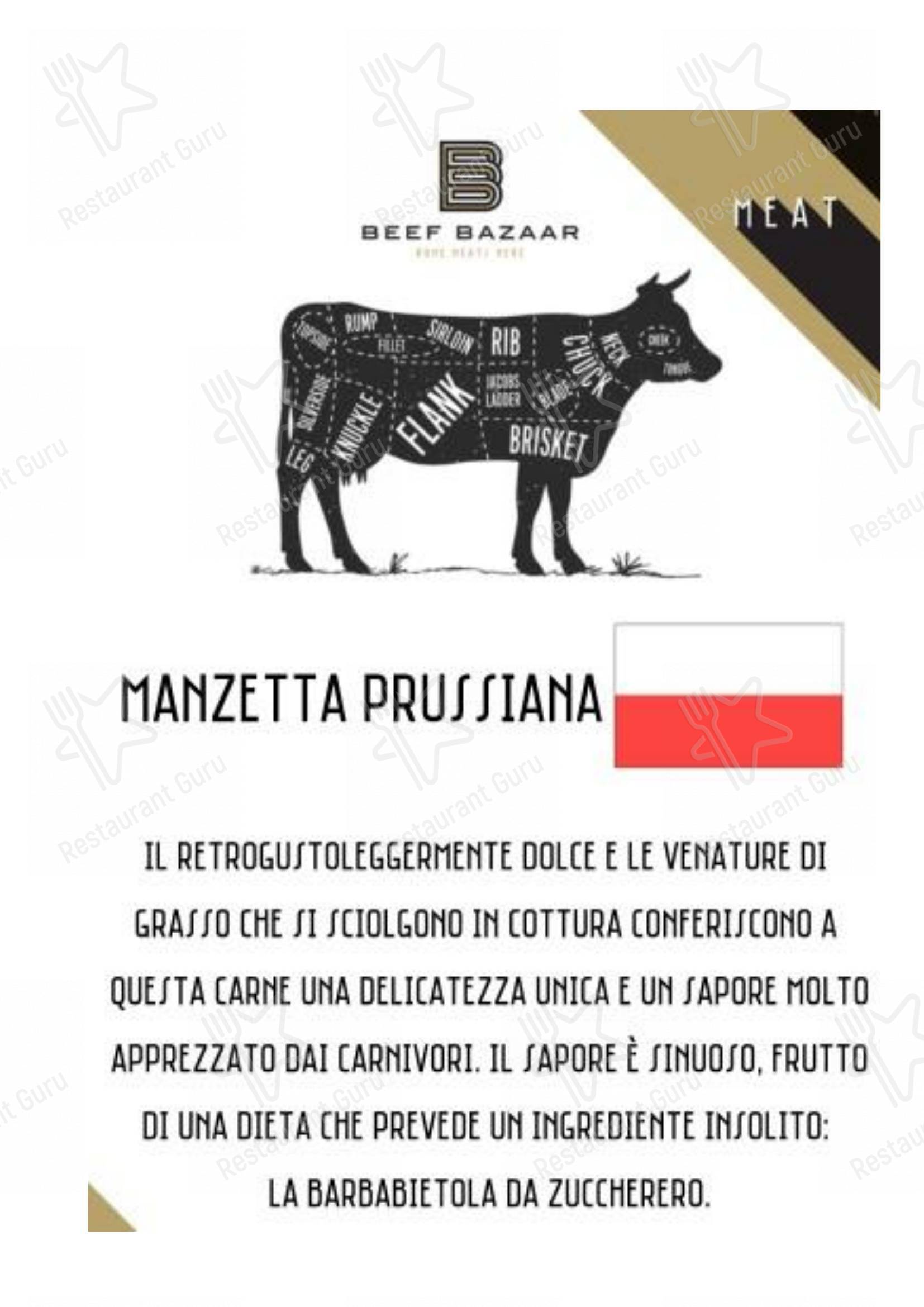 Menu di Beef Bazaar - Коктейльная карта
