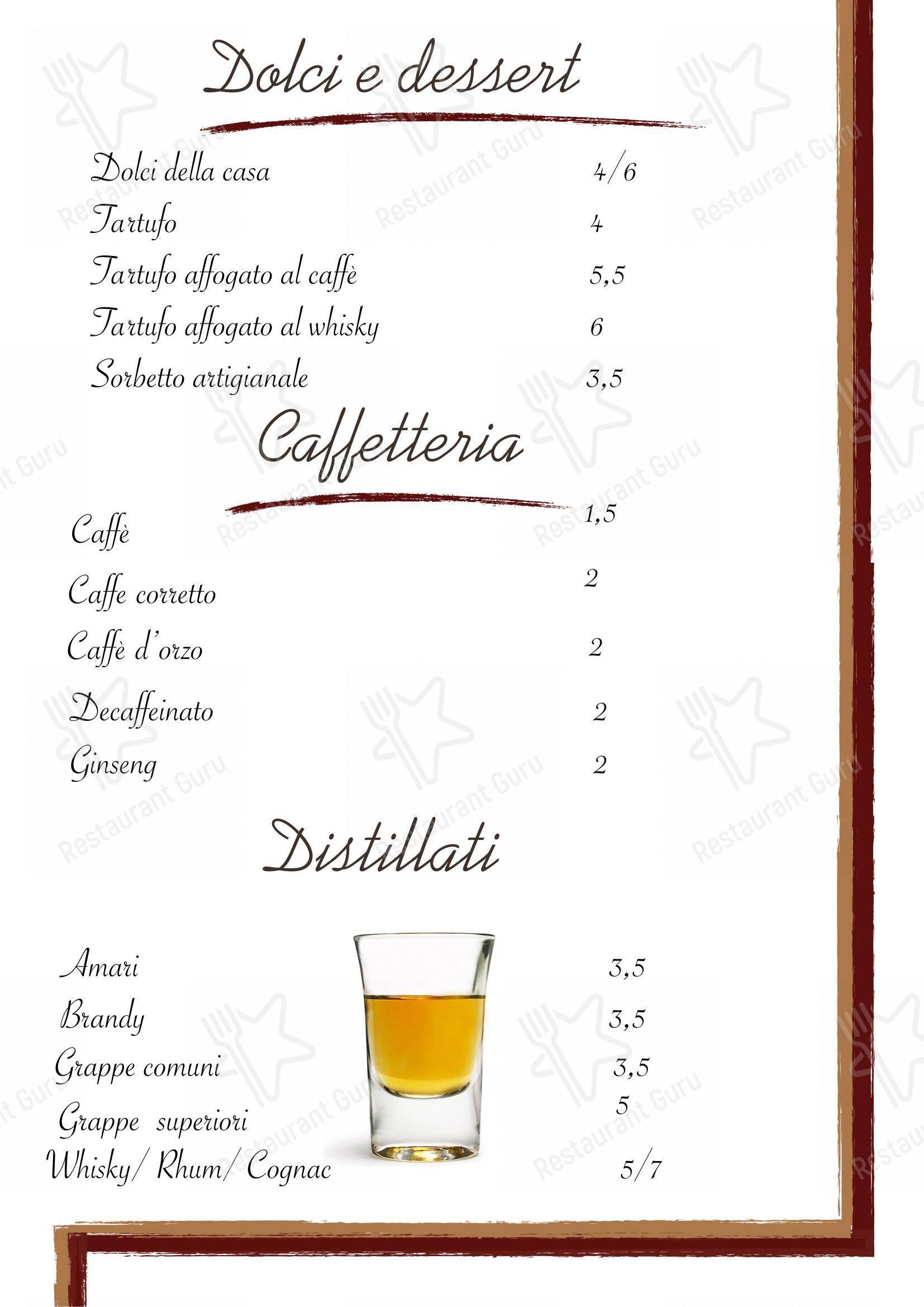 Menu per Belvedere pizzeria
