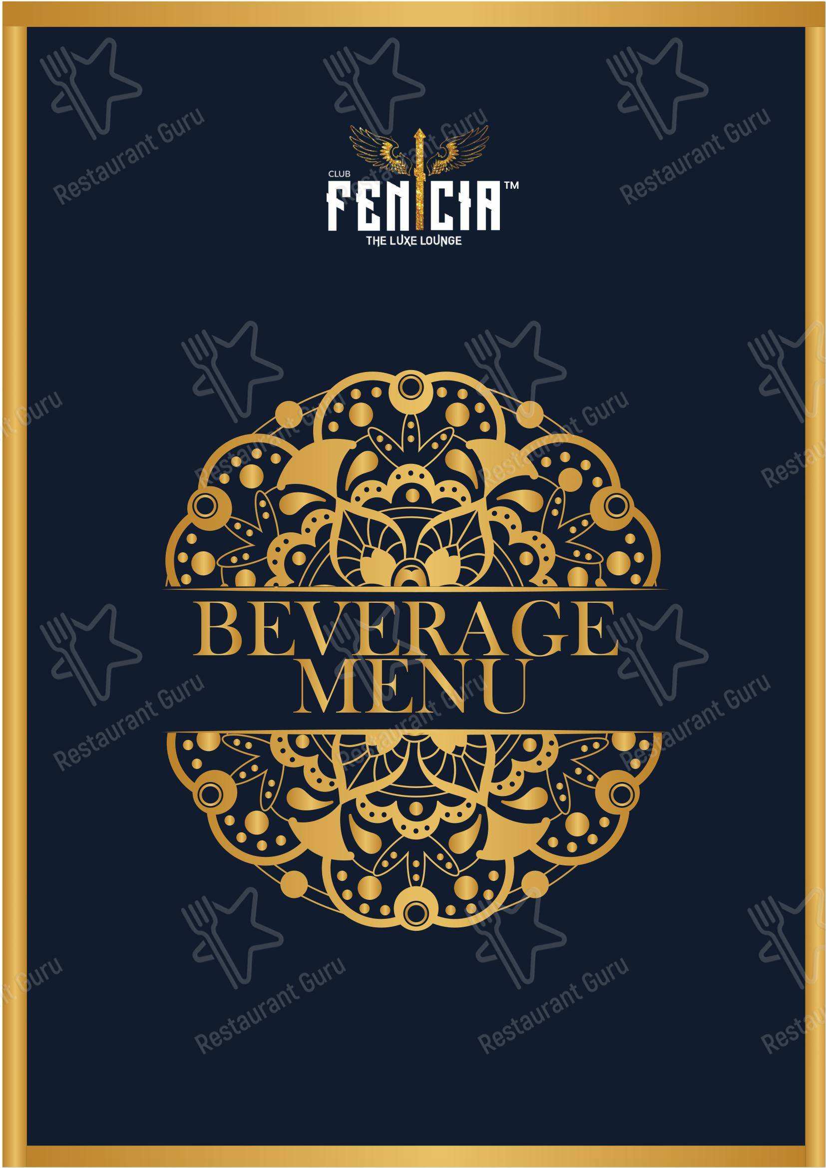 CLUB FENICIA - Menu
