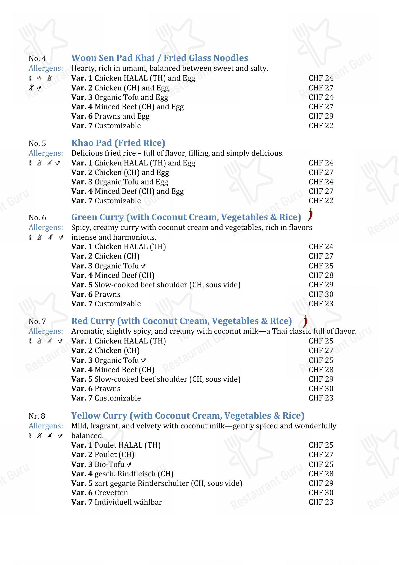 Menu bar per Chaima ristorante